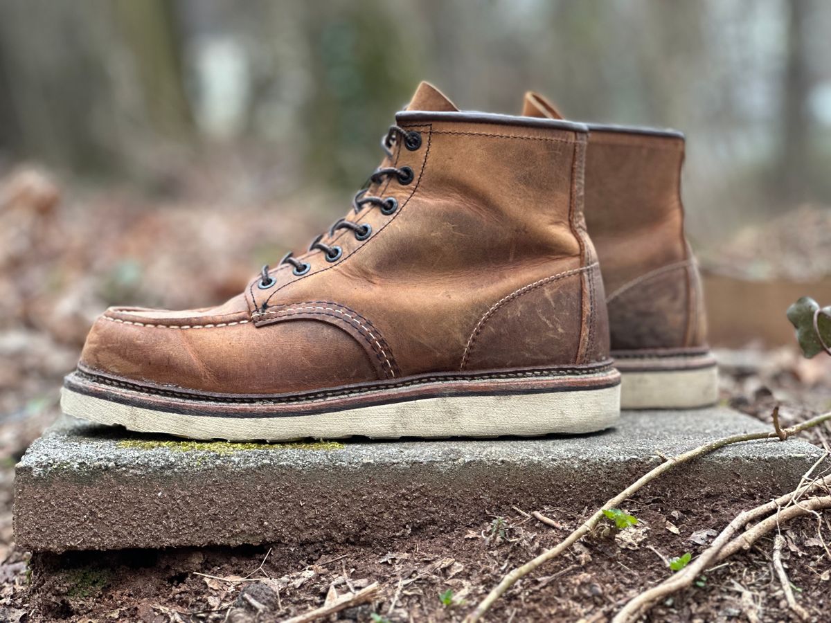 Photo by lee.goodson on March 2, 2024 of the Red Wing 6-Inch Classic Moc in S.B. Foot Copper Rough and Tough.