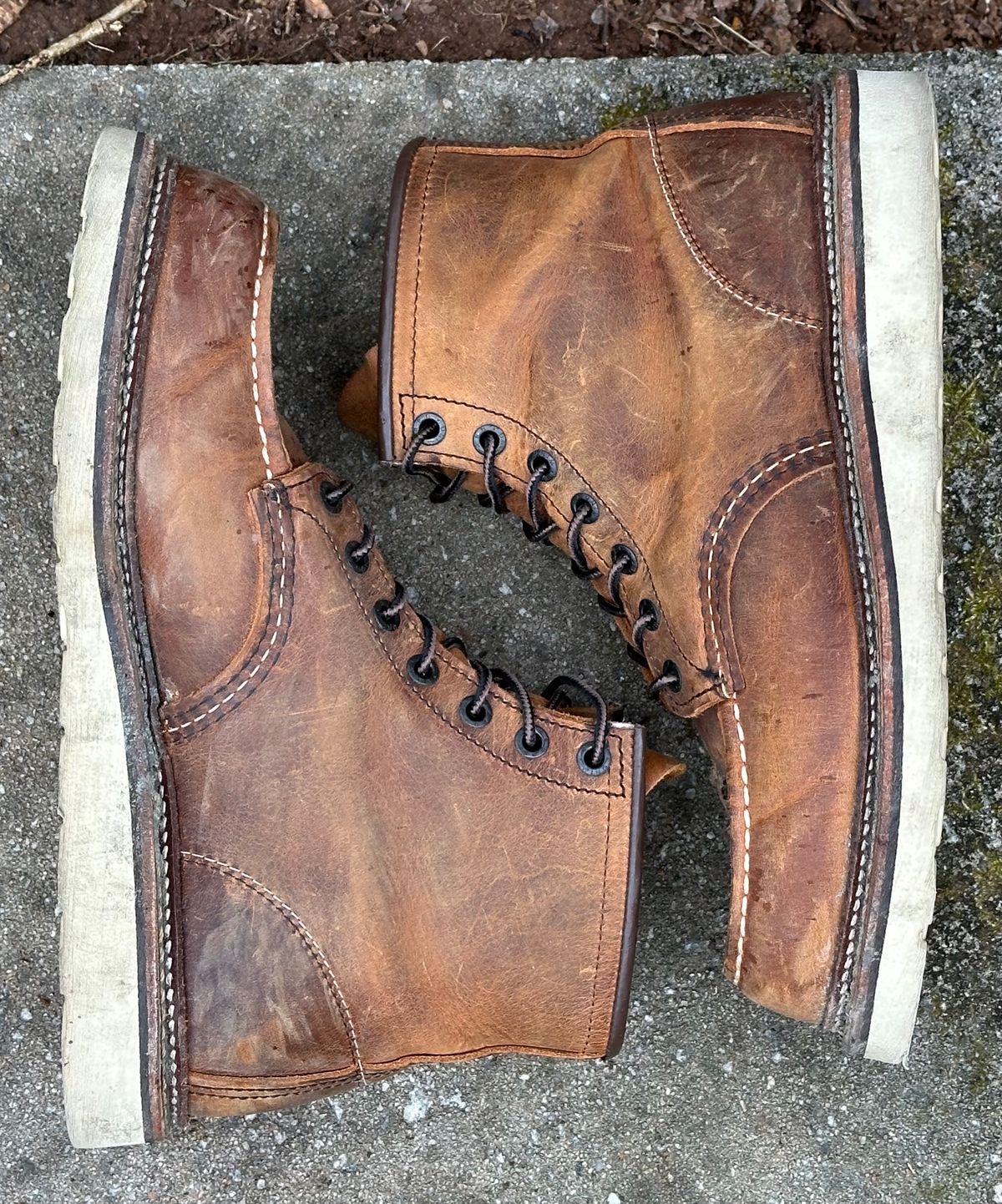 Photo by lee.goodson on March 2, 2024 of the Red Wing 6-Inch Classic Moc in S.B. Foot Copper Rough and Tough.