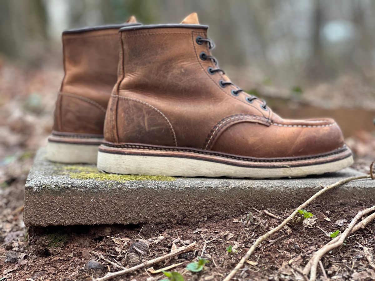 Photo by lee.goodson on March 2, 2024 of the Red Wing 6-Inch Classic Moc in S.B. Foot Copper Rough and Tough.