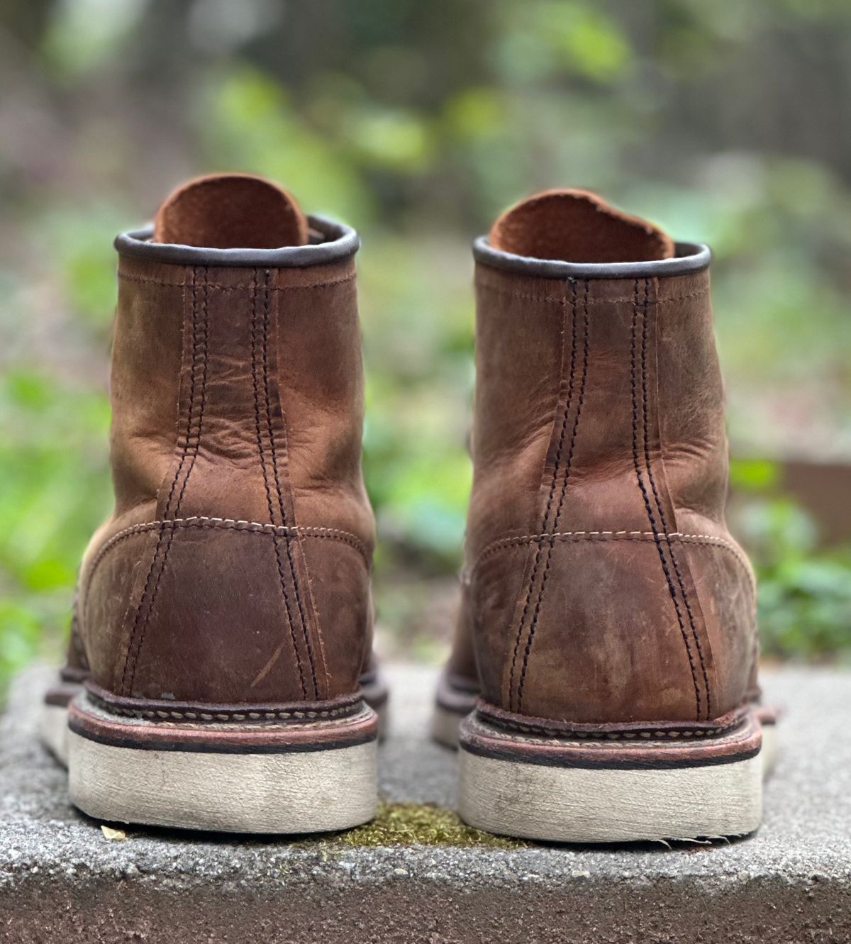 Photo by lee.goodson on April 4, 2024 of the Red Wing 6-Inch Classic Moc in S.B. Foot Copper Rough and Tough.