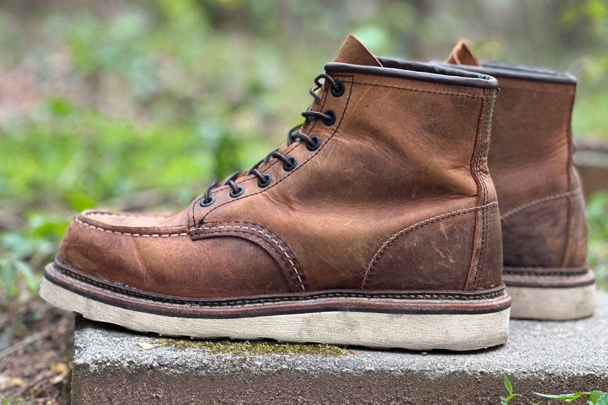 Photo by lee.goodson on April 4, 2024 of the Red Wing 6-Inch Classic Moc in S.B. Foot Copper Rough and Tough.