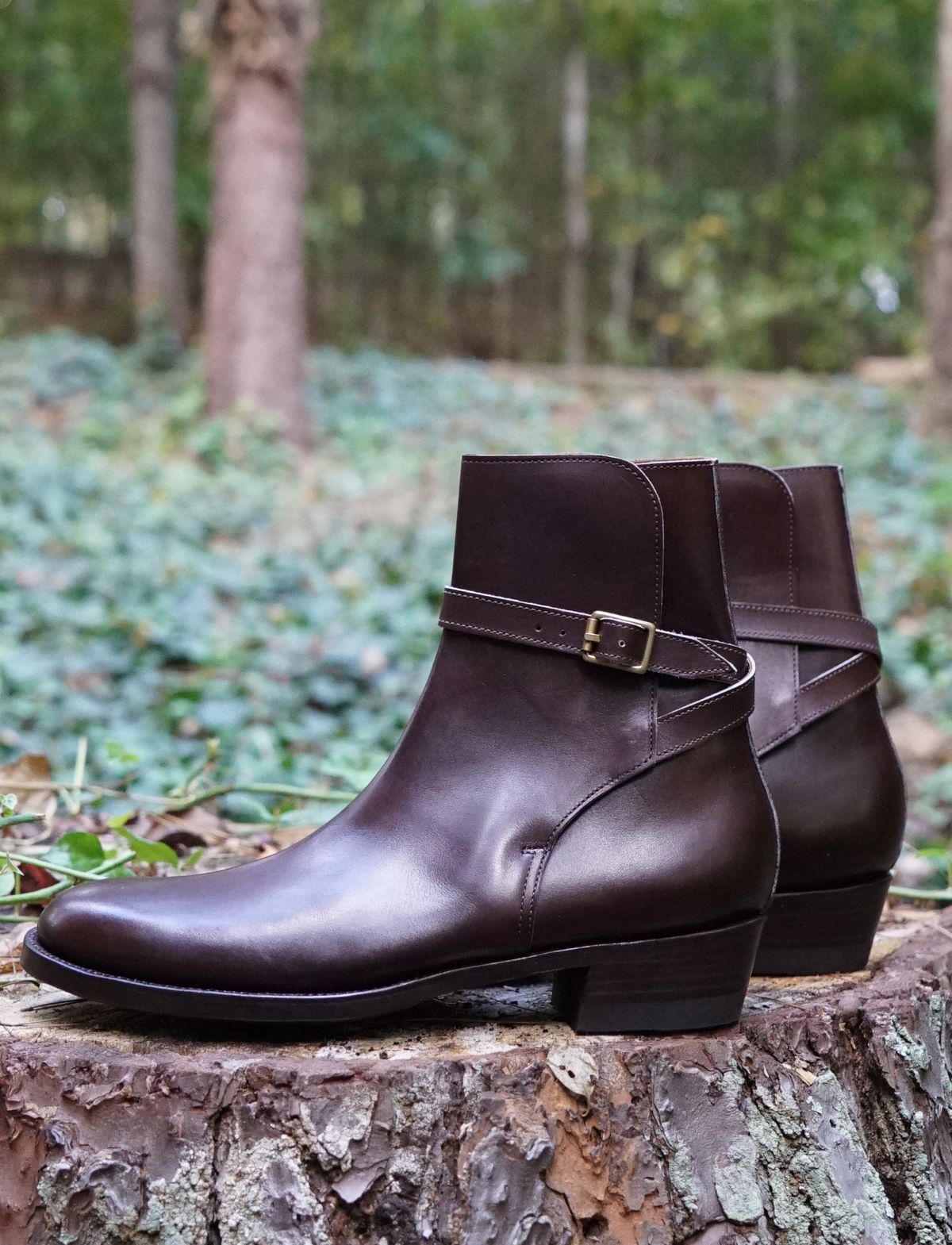 Photo by lee.goodson on October 1, 2022 of the Clinch Jodhpur Boots in Brown French Calfskin.