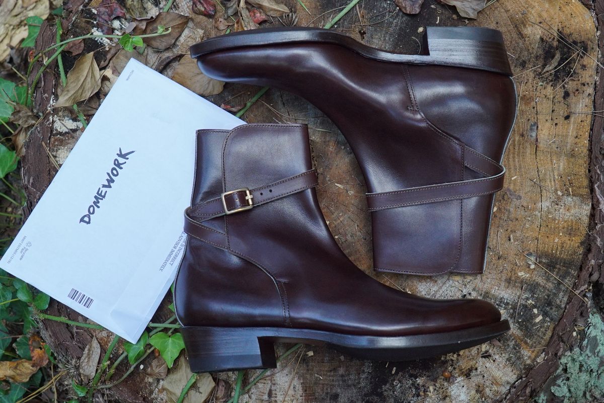 Photo by lee.goodson on October 1, 2022 of the Clinch Jodhpur Boots in Brown French Calfskin.