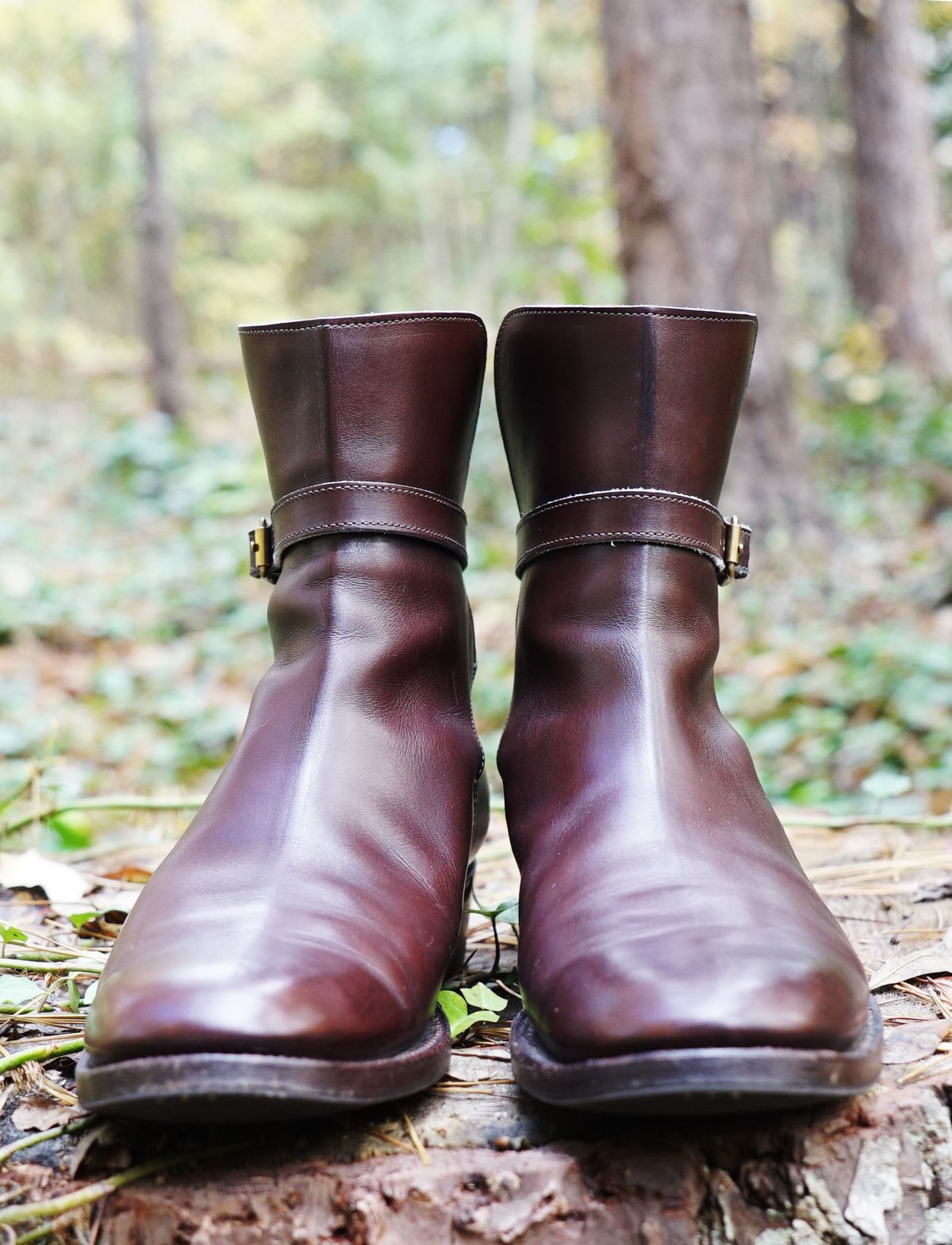 Photo by lee.goodson on November 3, 2022 of the Clinch Jodhpur Boots in Brown French Calfskin.