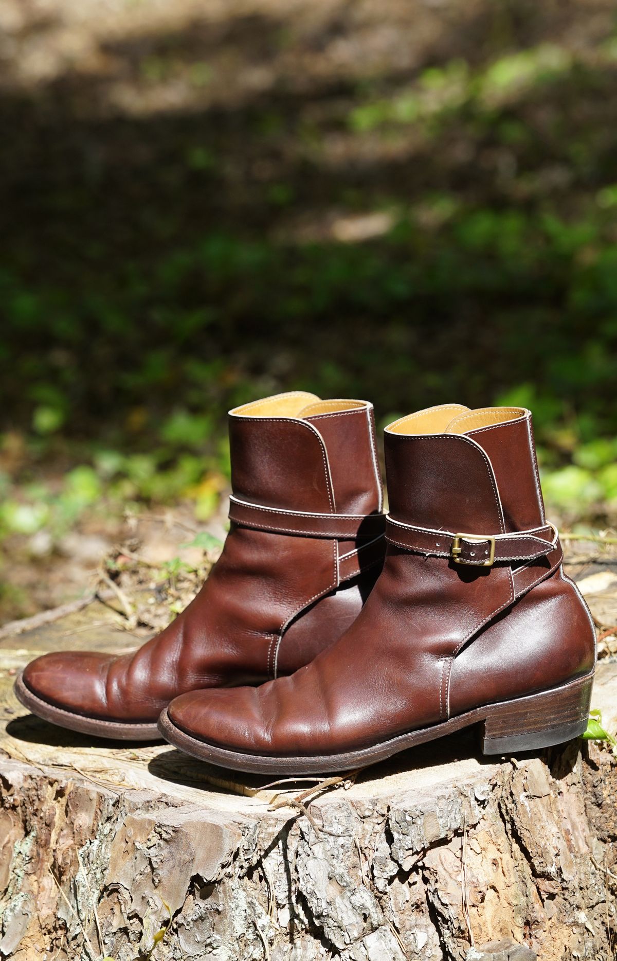 Photo by lee.goodson on April 5, 2023 of the Clinch Jodhpur Boots in Brown French Calfskin.