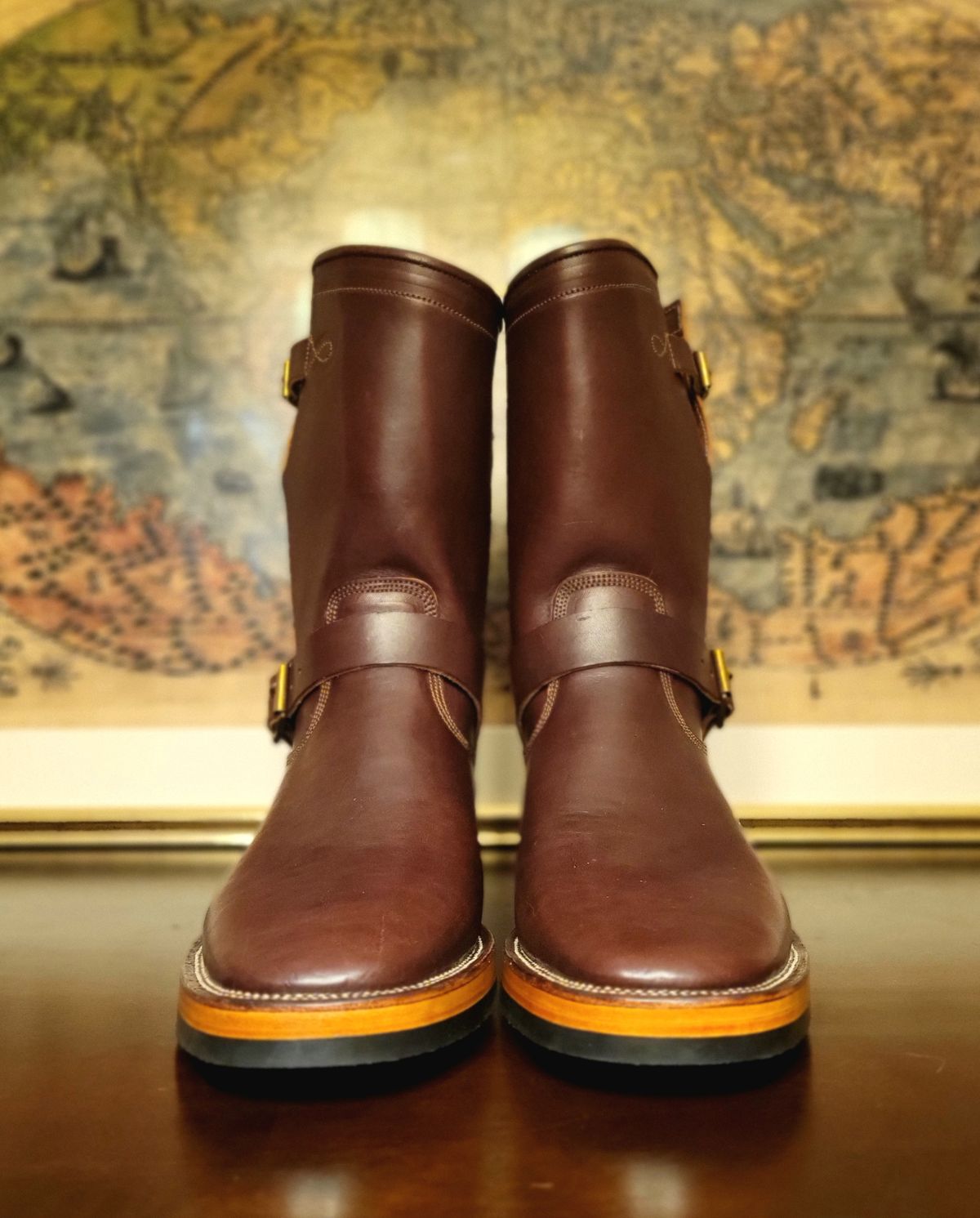 Photo by Arsenicmickey on October 1, 2024 of the Fortis Boots Tapak 2.0 Engineer Boots in Wickett & Craig Brown Latigo.