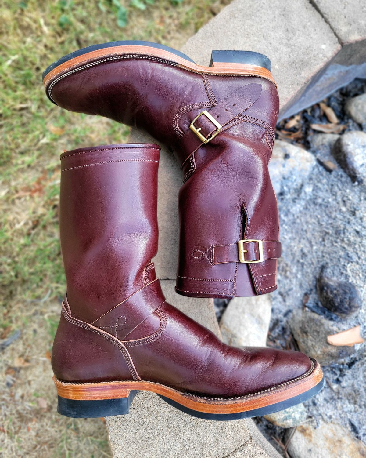Photo by Arsenicmickey on November 2, 2024 of the Fortis Boots Tapak 2.0 Engineer Boots in Wickett & Craig Brown Latigo.