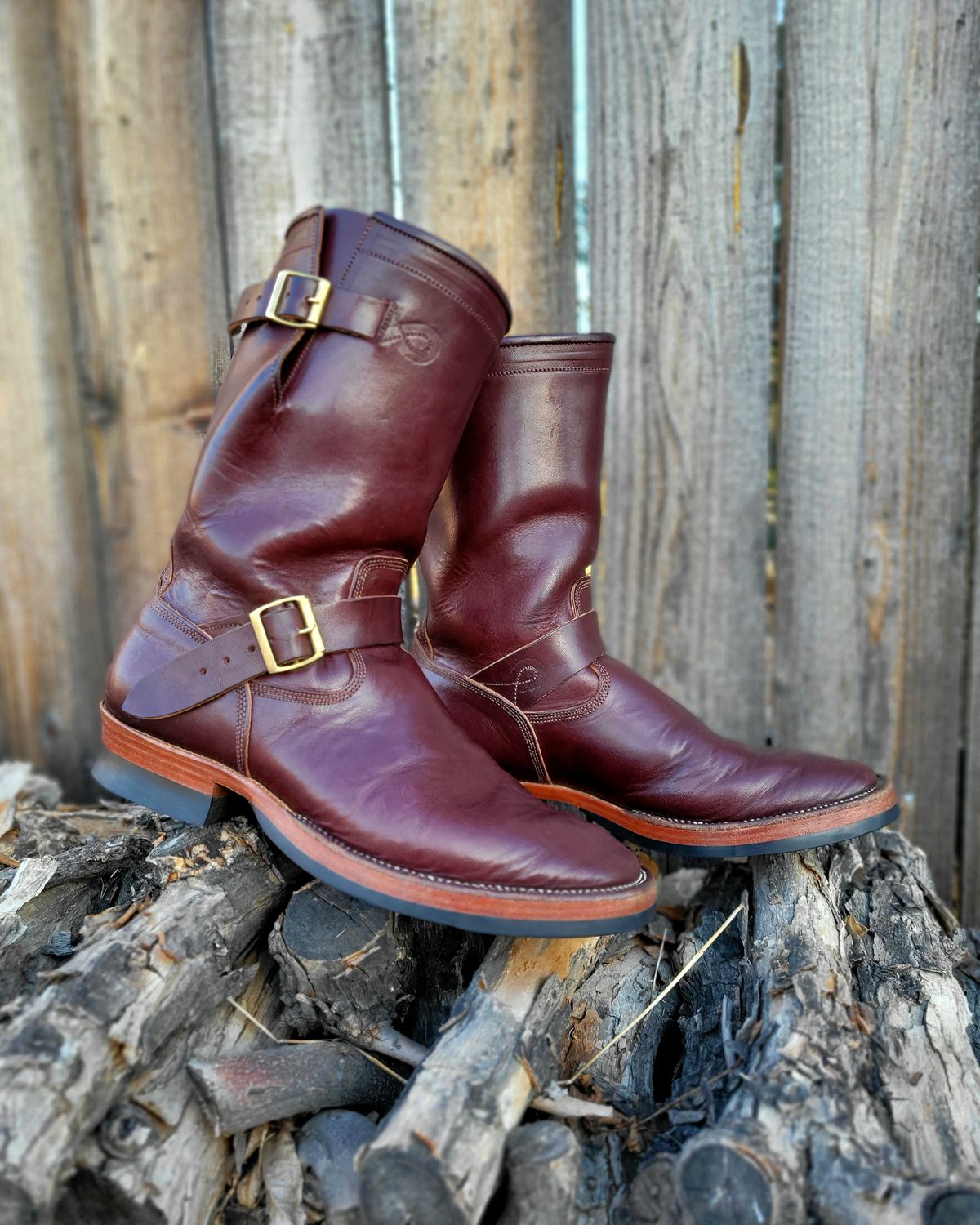 Photo by Arsenicmickey on January 4, 2025 of the Fortis Boots Tapak 2.0 Engineer Boots in Wickett & Craig Brown Latigo.