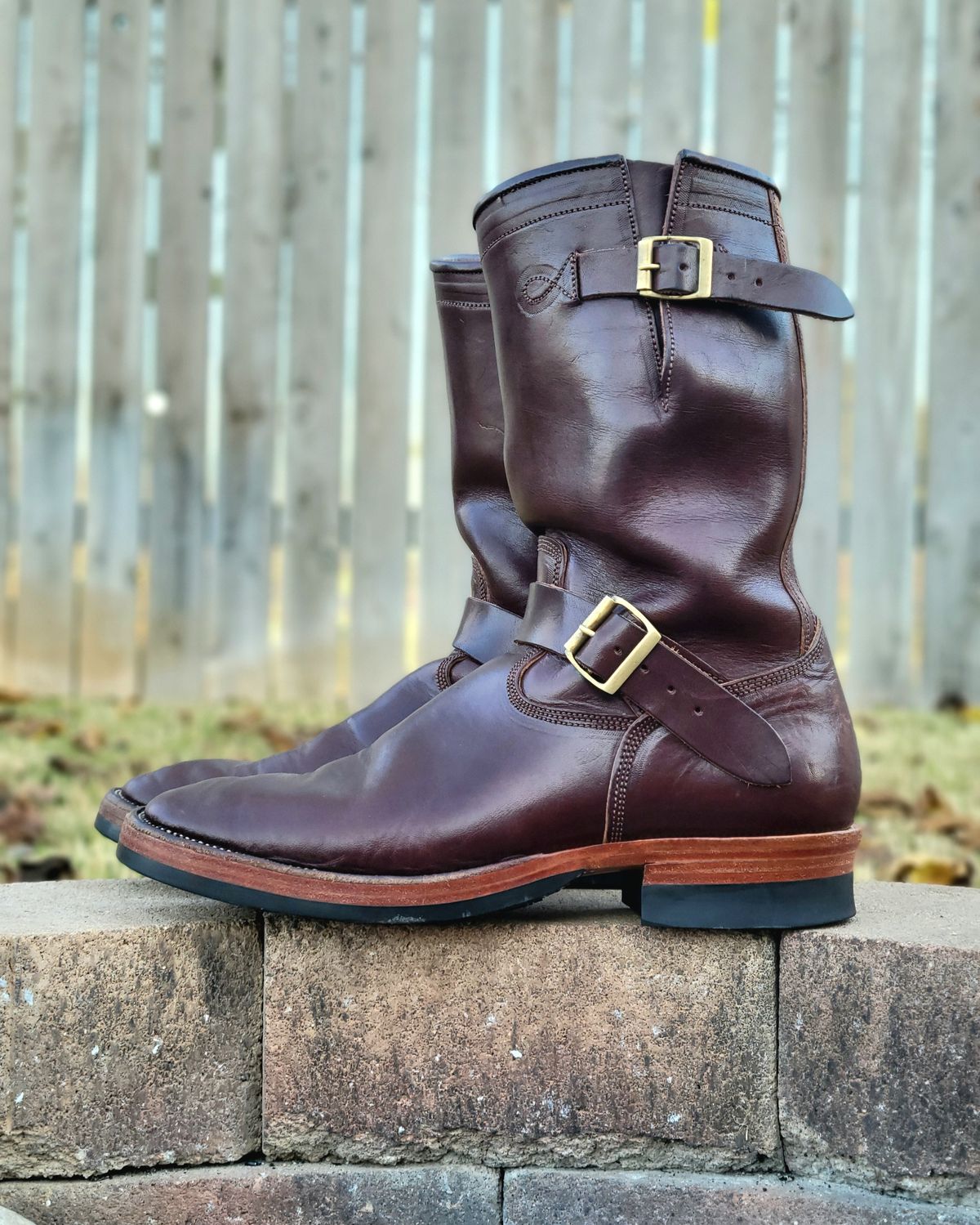 Photo by Arsenicmickey on January 4, 2025 of the Fortis Boots Tapak 2.0 Engineer Boots in Wickett & Craig Brown Latigo.
