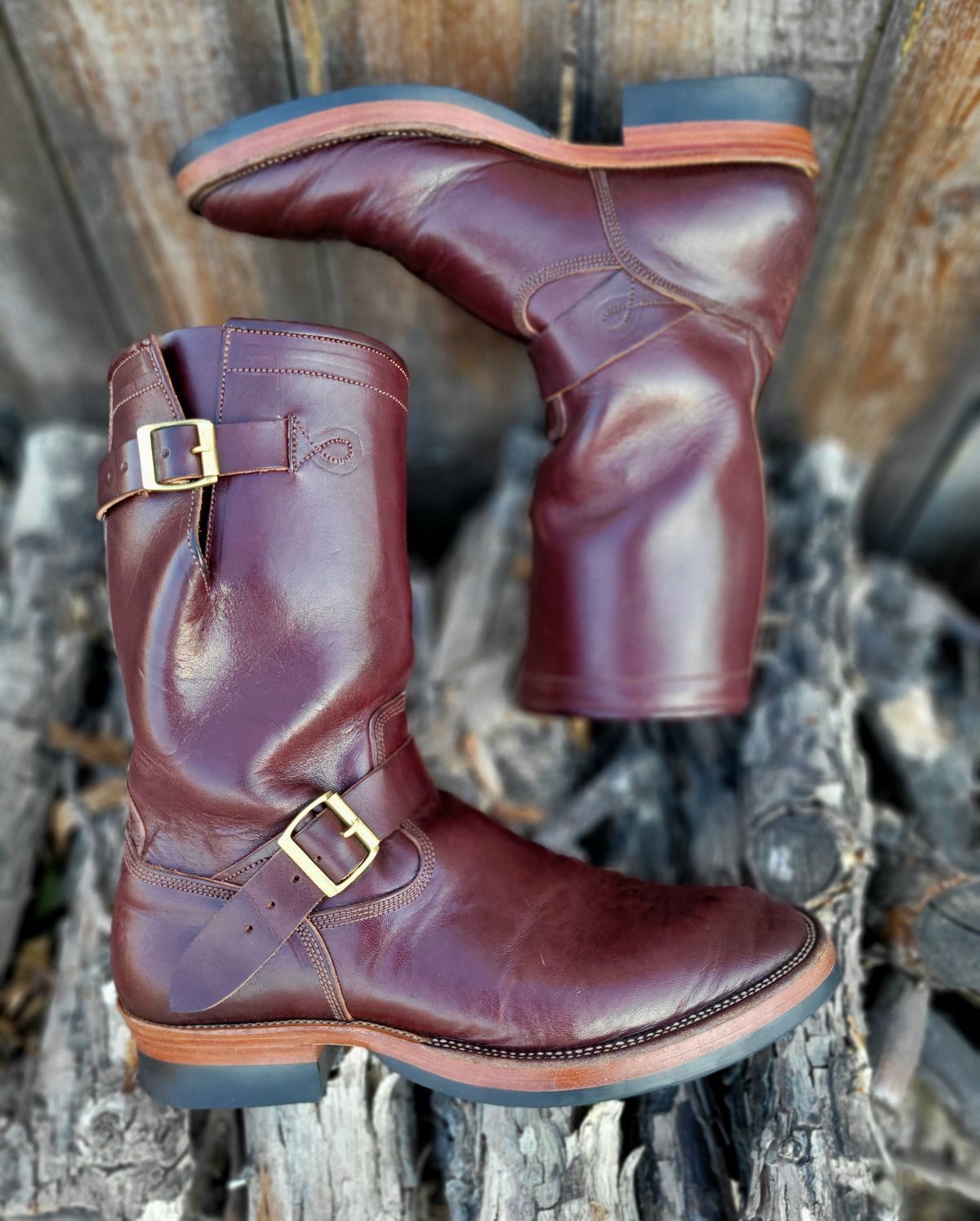 Photo by Arsenicmickey on January 4, 2025 of the Fortis Boots Tapak 2.0 Engineer Boots in Wickett & Craig Brown Latigo.