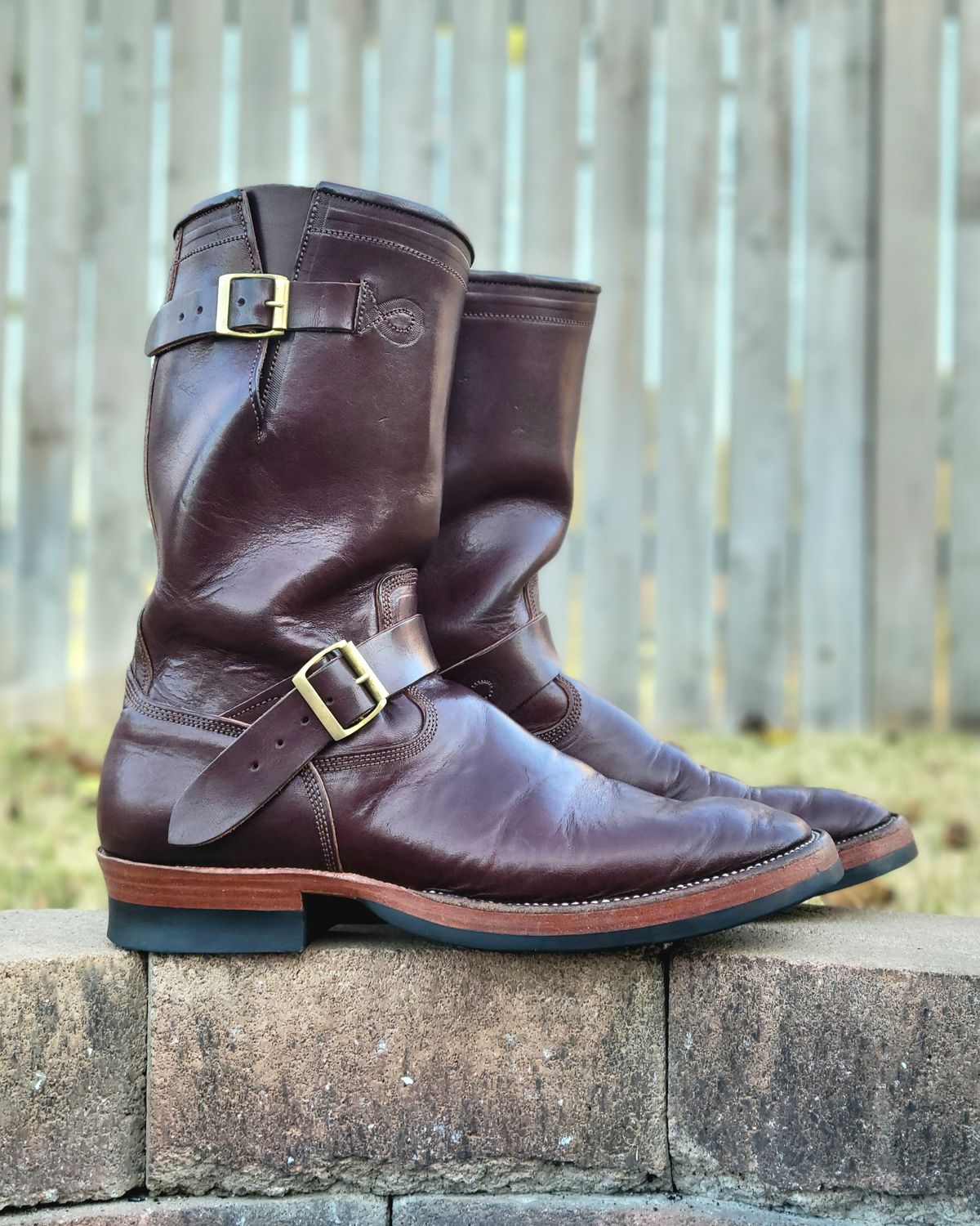 Photo by Arsenicmickey on January 4, 2025 of the Fortis Boots Tapak 2.0 Engineer Boots in Wickett & Craig Brown Latigo.