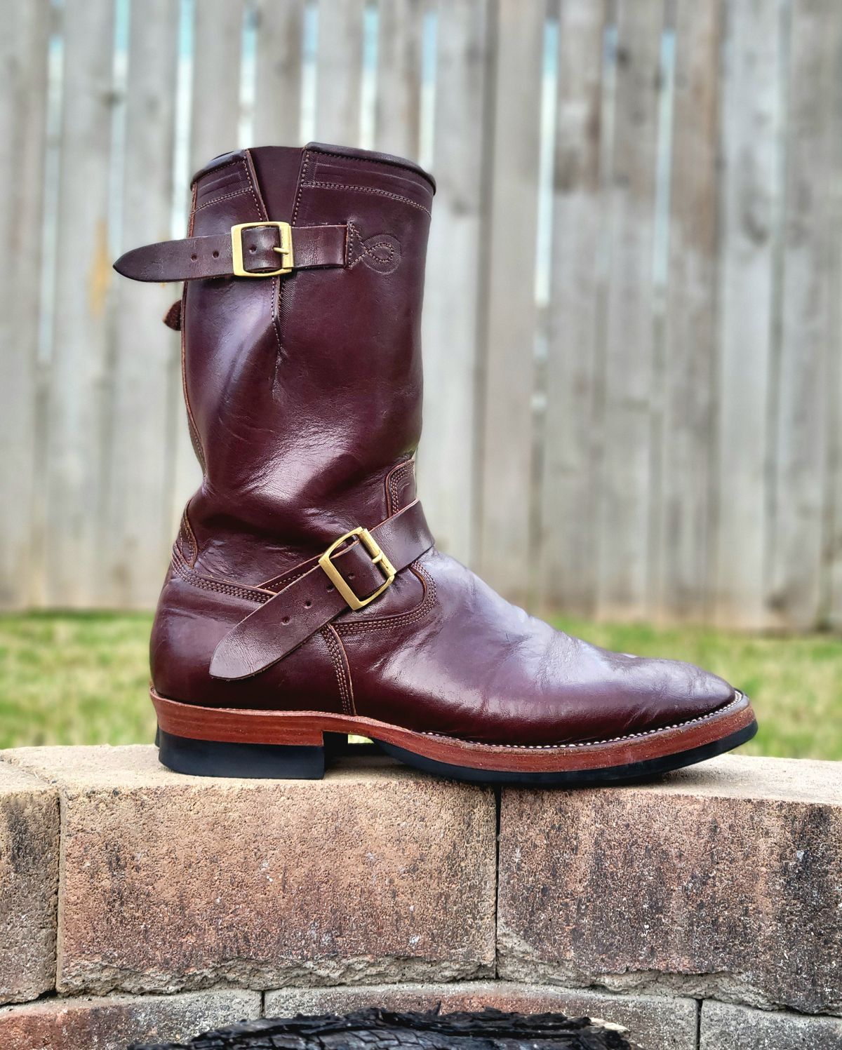 Photo by Arsenicmickey on March 4, 2025 of the Fortis Boots Tapak 2.0 Engineer Boots in Wickett & Craig Brown Latigo.