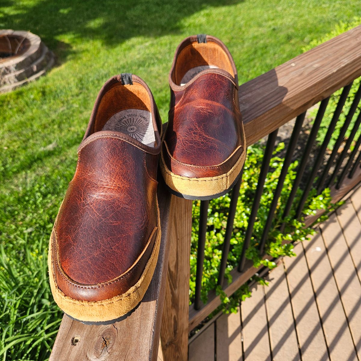 Photo by basicmechengineer on May 22, 2024 of the Queen City Footwear Vermont House Shoe - Loafer in Tobacco Bison.