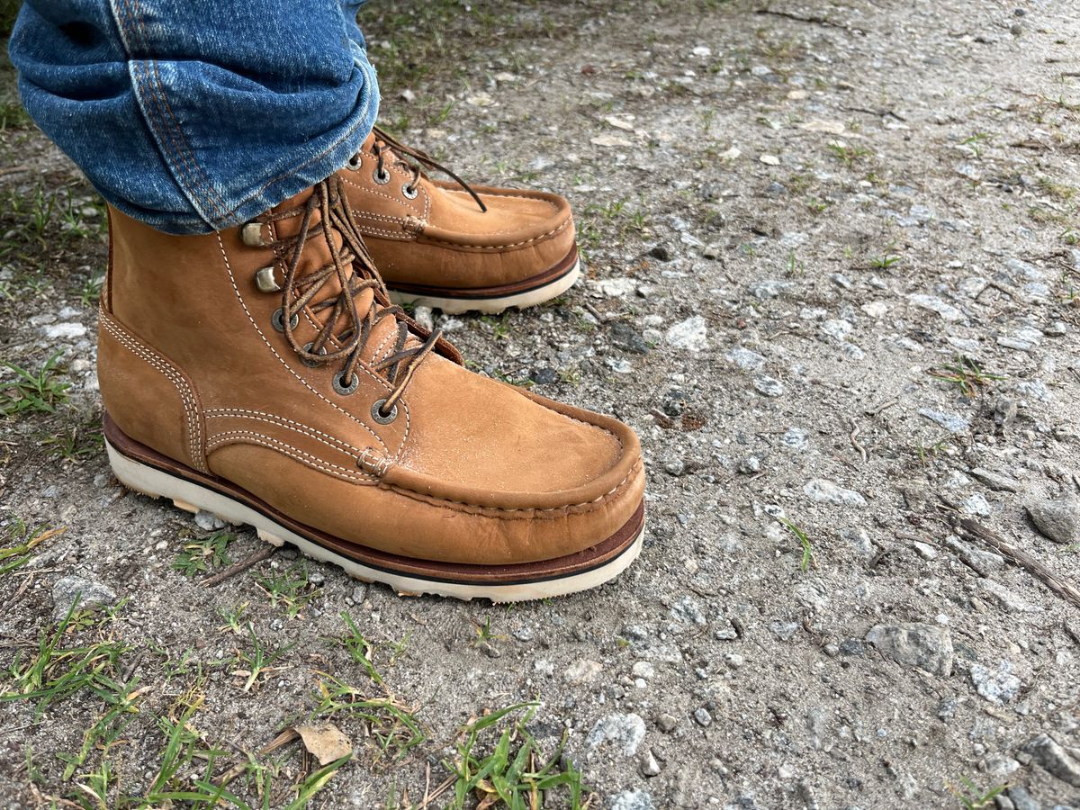 Photo by JSeppala on June 27, 2026 of the Jim Green Workhorse Moc Toe in Jim Green Fudge.