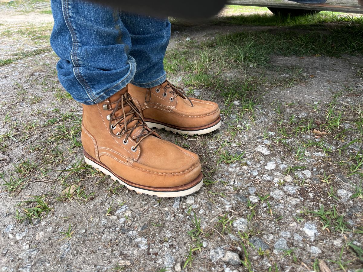 Photo by JSeppala on June 27, 2026 of the Jim Green Workhorse Moc Toe in Jim Green Fudge.