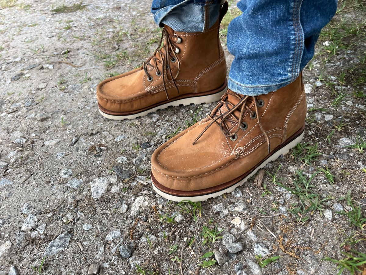 Photo by JSeppala on June 27, 2026 of the Jim Green Workhorse Moc Toe in Jim Green Fudge.