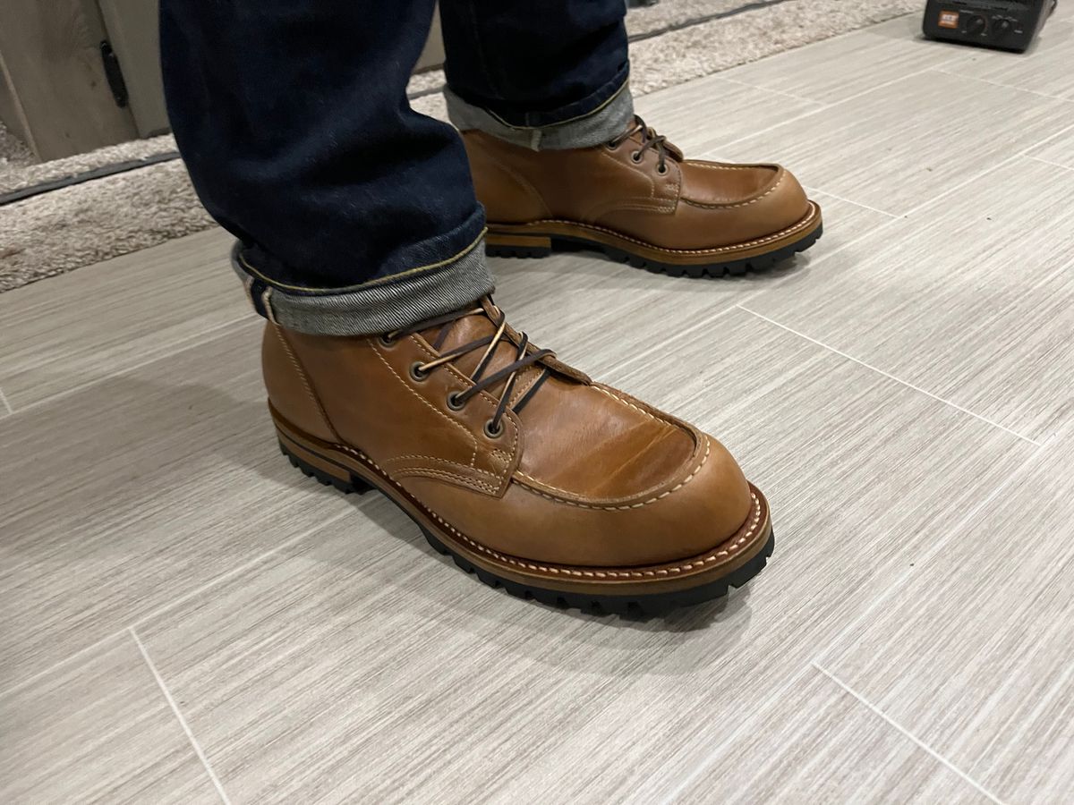 Photo by JSeppala on November 30, 2024 of the Truman Moc Toe in Seidel Sesame Double Shot.