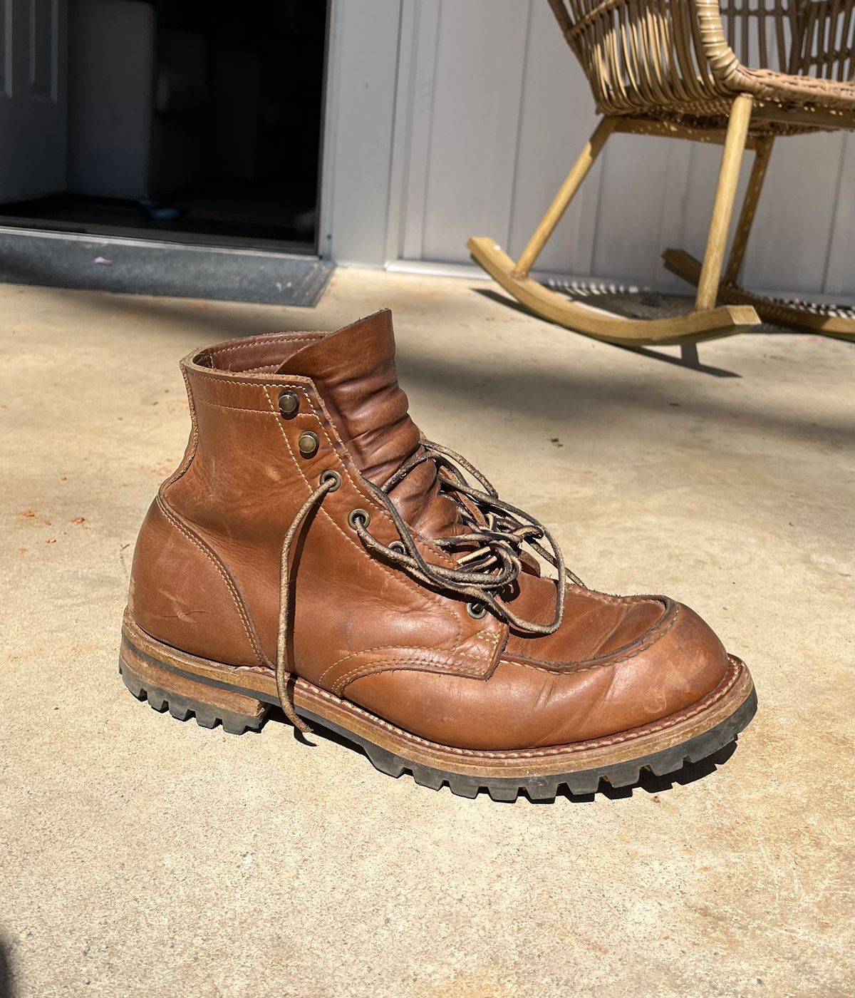 Photo by JSeppala on February 25, 2025 of the Truman Moc Toe in Seidel Sesame Double Shot.