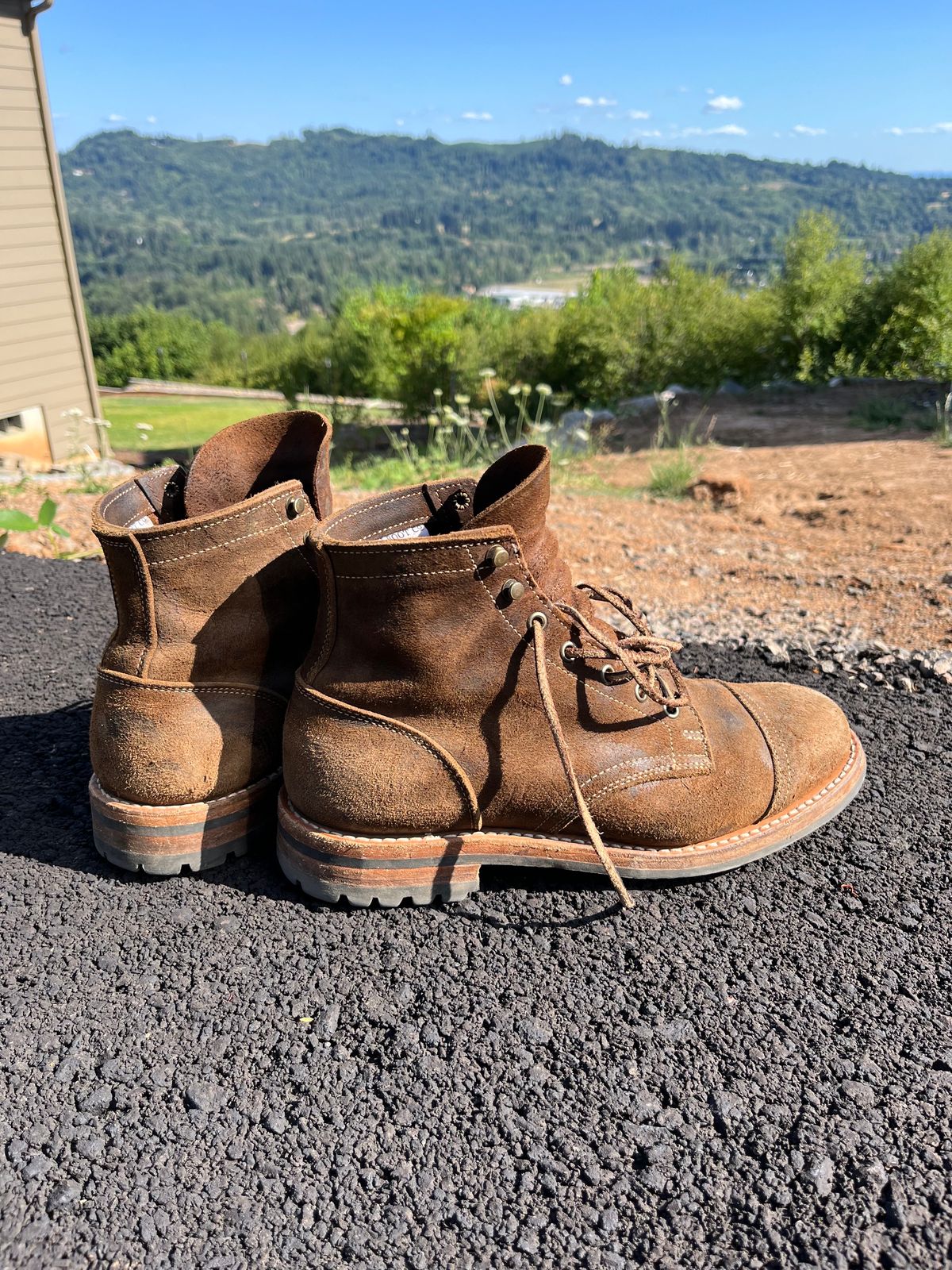 Photo by JSeppala on July 27, 2023 of the Truman Service Boot in C.F. Stead Snuff Rambler.