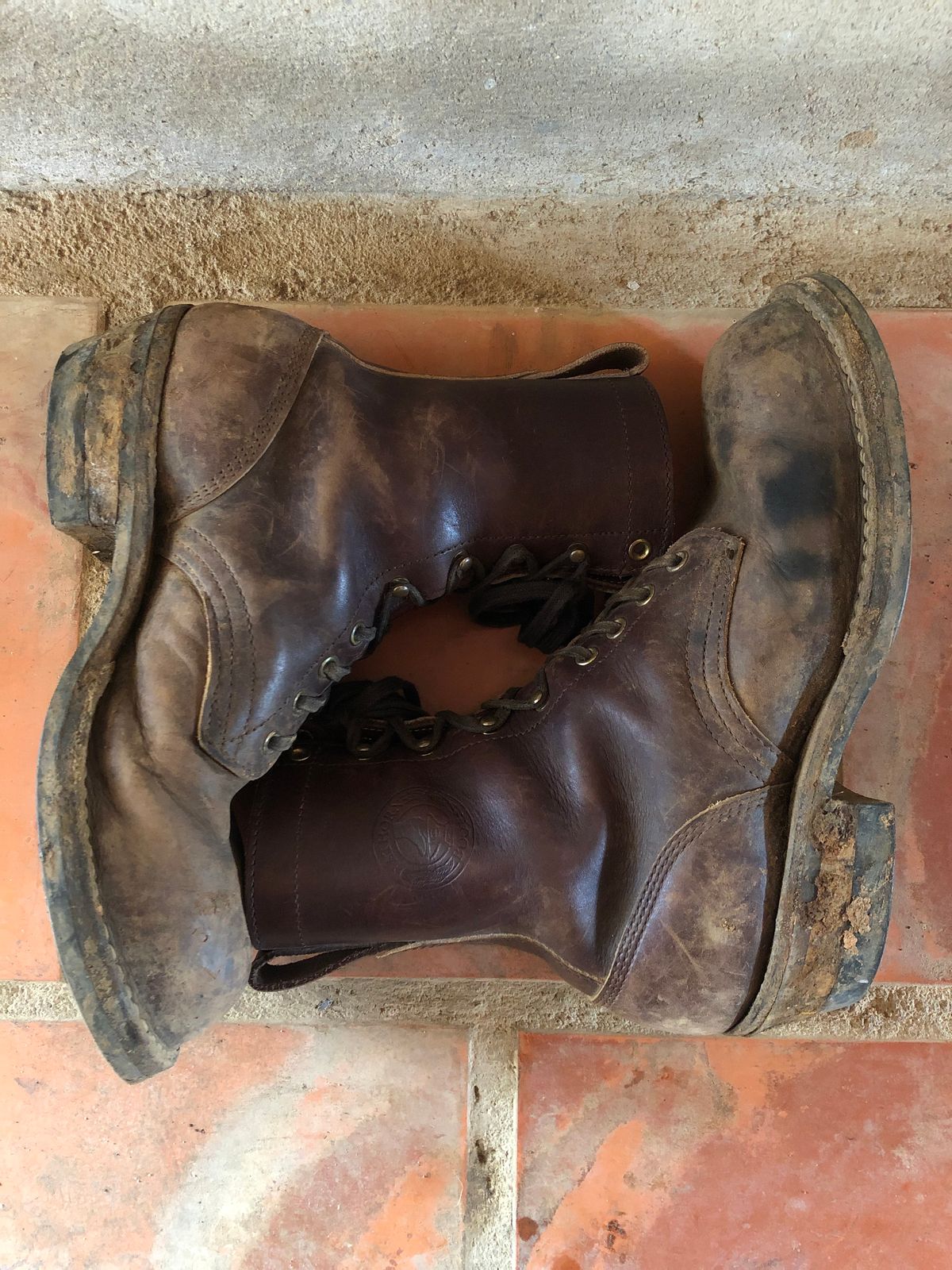 Photo by Nhannguyen on December 5, 2022 of the White's Smokejumper in Unlisted Leather.
