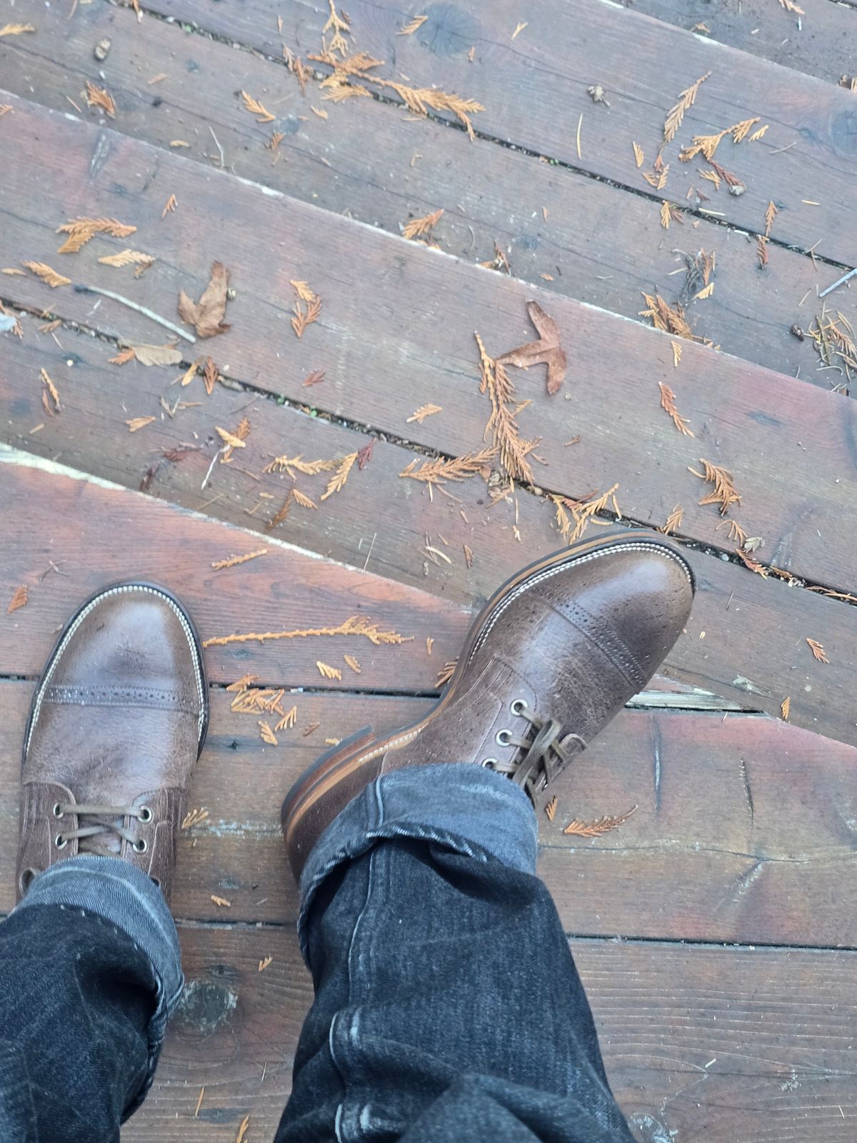 Photo by Jsau on October 17, 2025 of the Viberg Service Boot in C.f Stead Hummus Veg Veldt.