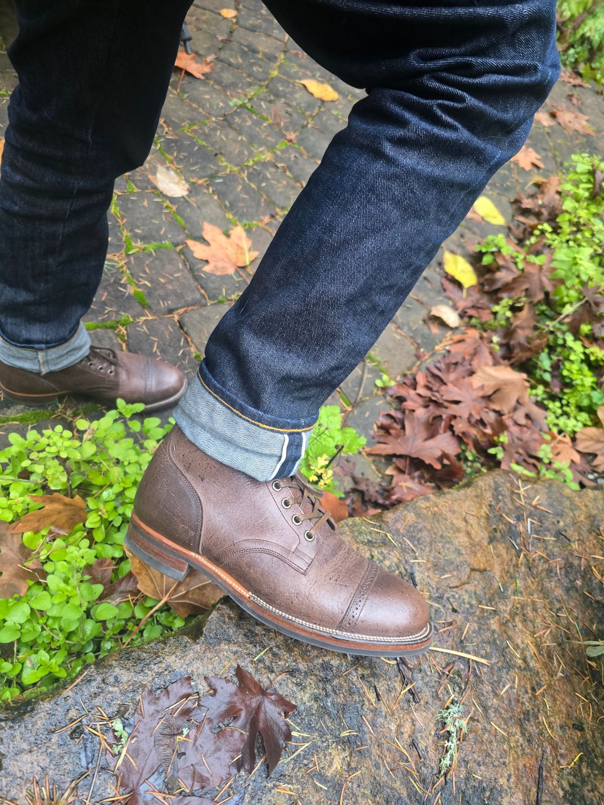 Photo by Jsau on November 10, 2025 of the Viberg Service Boot in C.f Stead Hummus Veg Veldt.