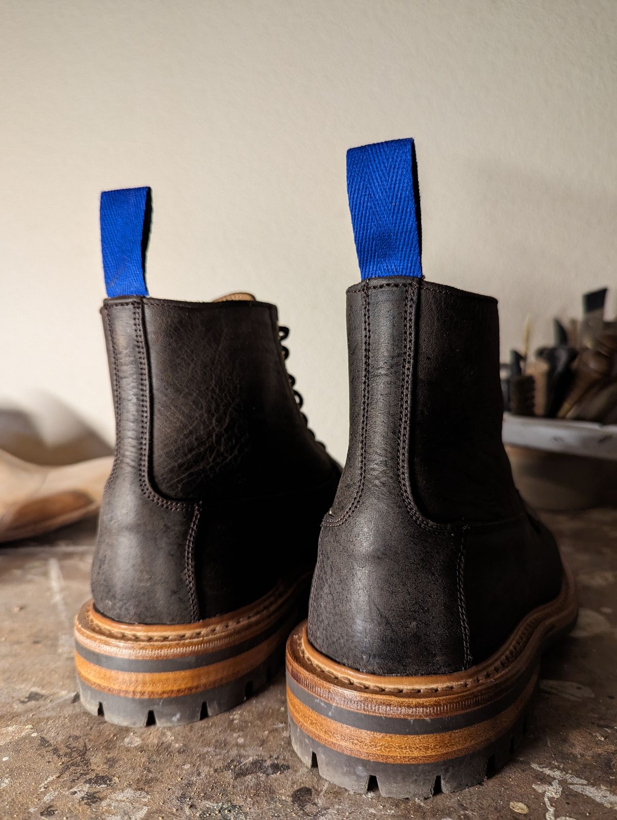 Photo by b_spoke_ on October 1, 2023 of the Tricker's Ripon Derby Field Boot in C.F. Stead Flint Kudu.