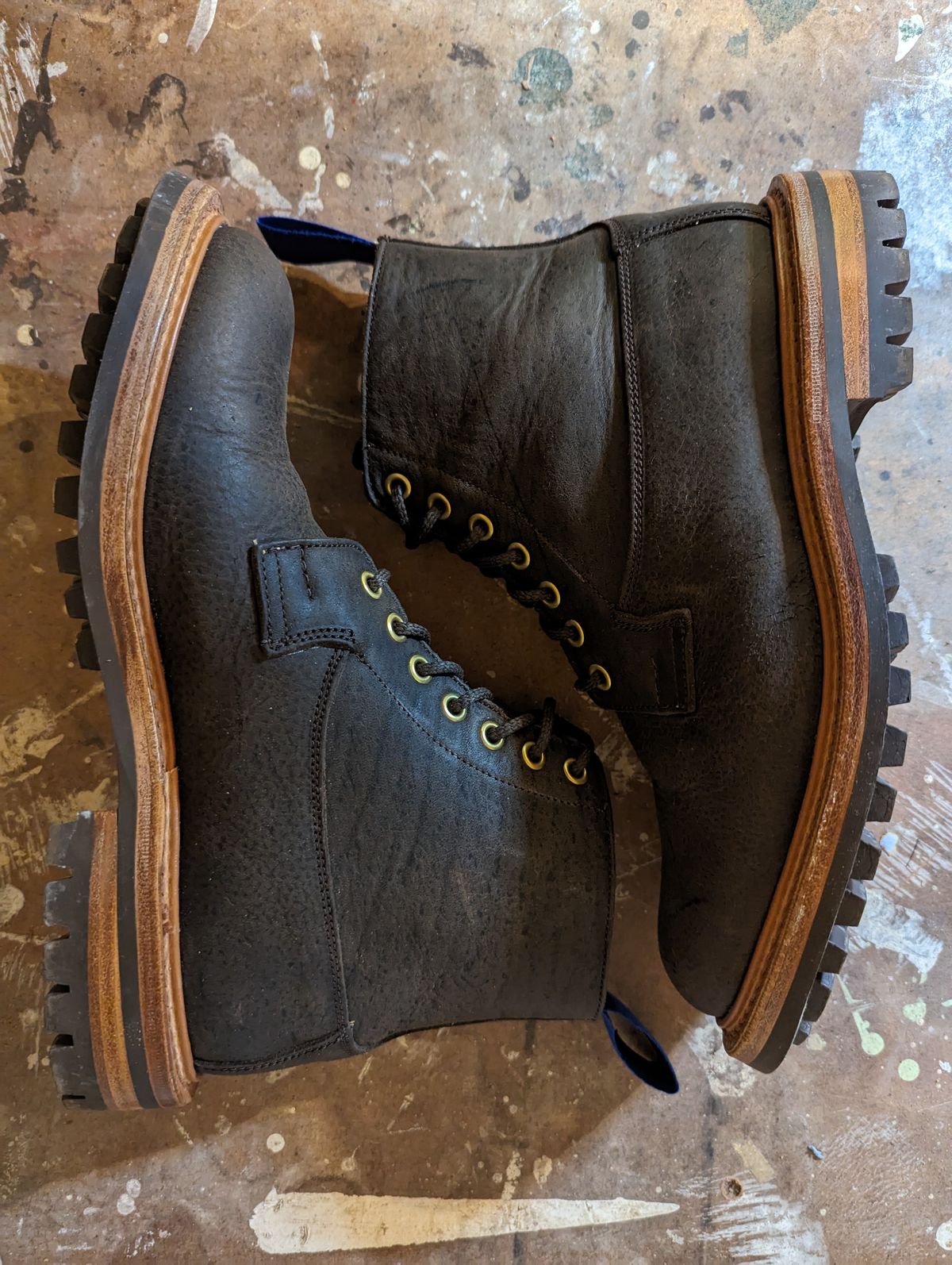 Photo by b_spoke_ on October 1, 2023 of the Tricker's Ripon Derby Field Boot in C.F. Stead Flint Kudu.