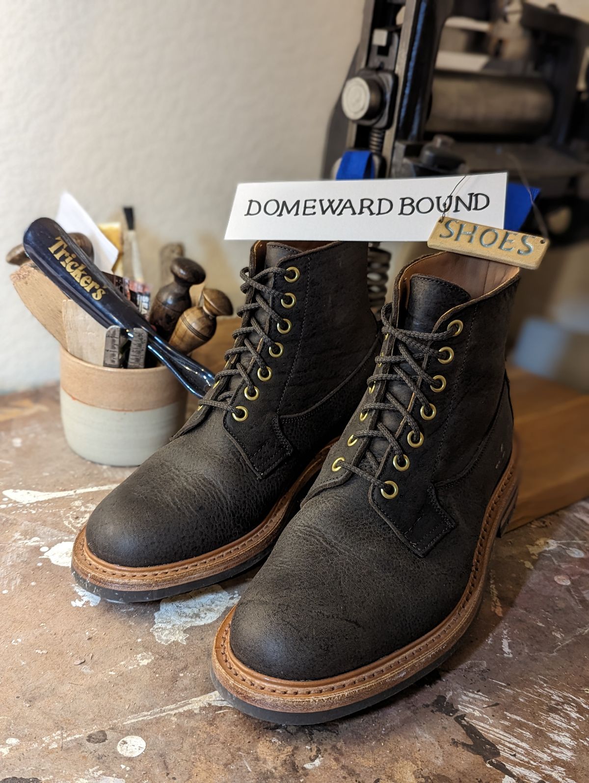 Photo by b_spoke_ on October 1, 2023 of the Tricker's Ripon Derby Field Boot in C.F. Stead Flint Kudu.