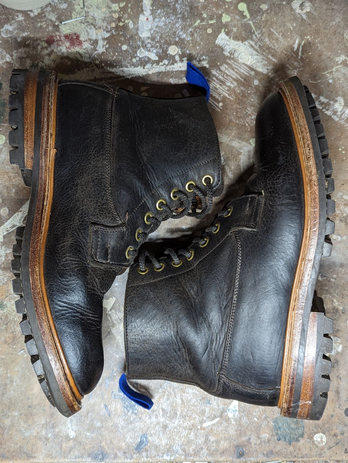 Photo by b_spoke_ on December 5, 2023 of the Tricker's Ripon Derby Field Boot in C.F. Stead Flint Kudu.