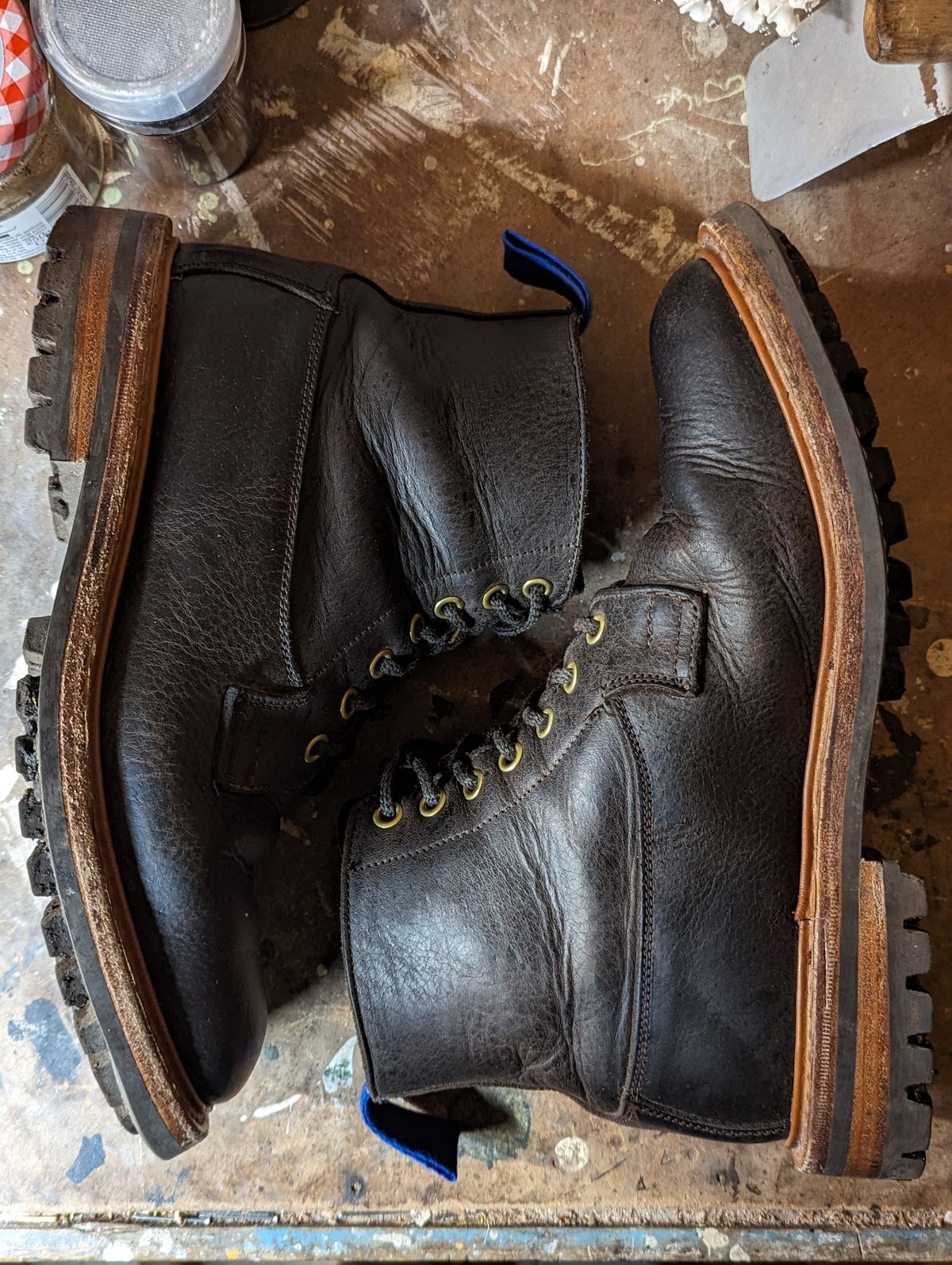 Photo by b_spoke_ on January 4, 2024 of the Tricker's Ripon Derby Field Boot in C.F. Stead Flint Kudu.