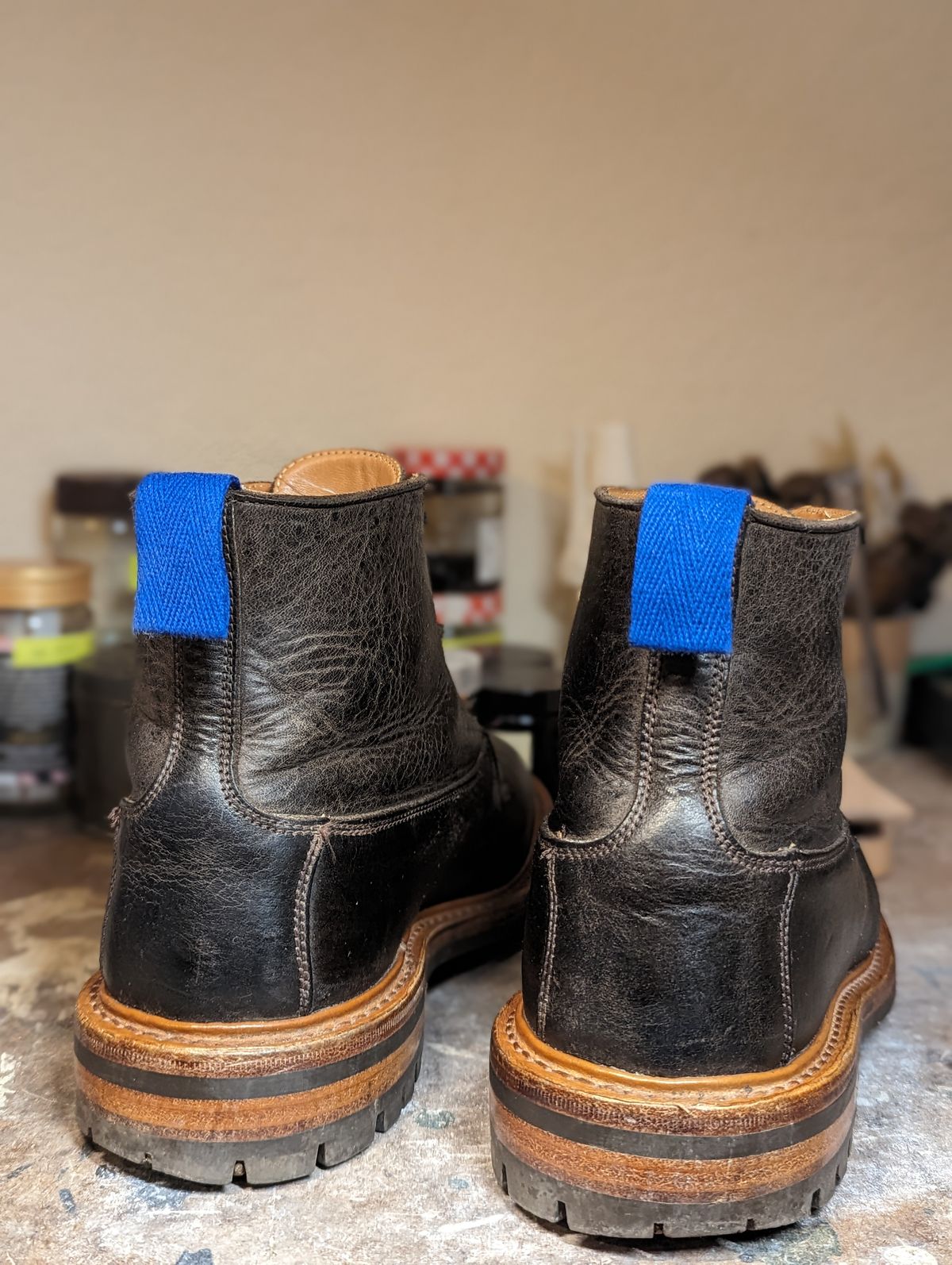 Photo by b_spoke_ on February 2, 2024 of the Tricker's Ripon Derby Field Boot in C.F. Stead Flint Kudu.