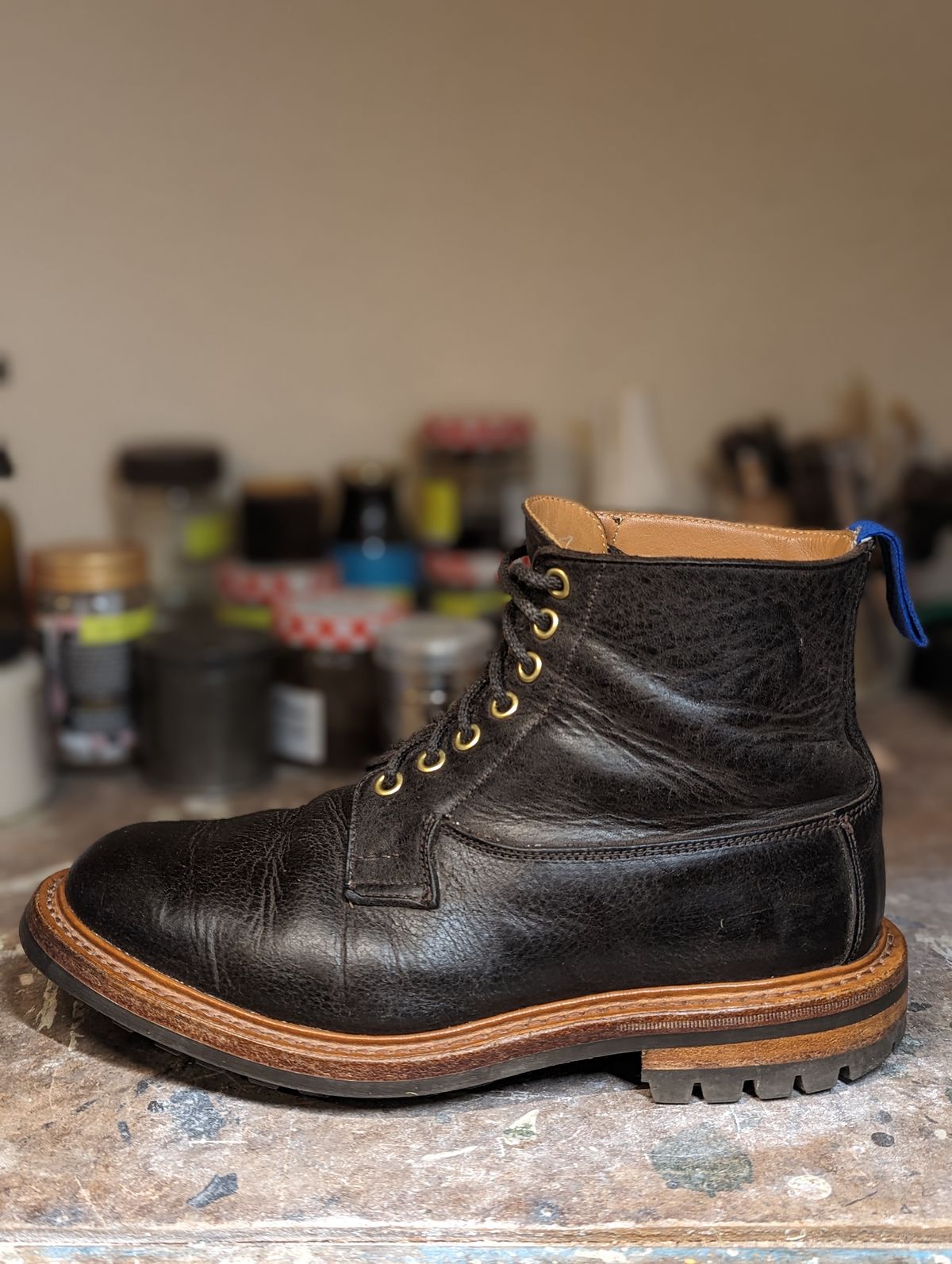 Photo by b_spoke_ on February 2, 2024 of the Tricker's Ripon Derby Field Boot in C.F. Stead Flint Kudu.