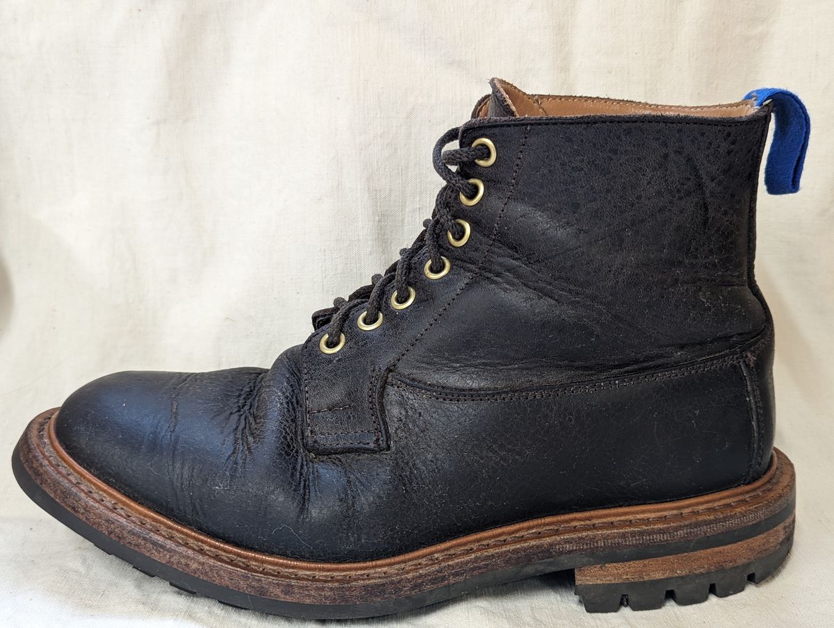 Photo by b_spoke_ on April 4, 2024 of the Tricker's Ripon Derby Field Boot in C.F. Stead Flint Kudu.