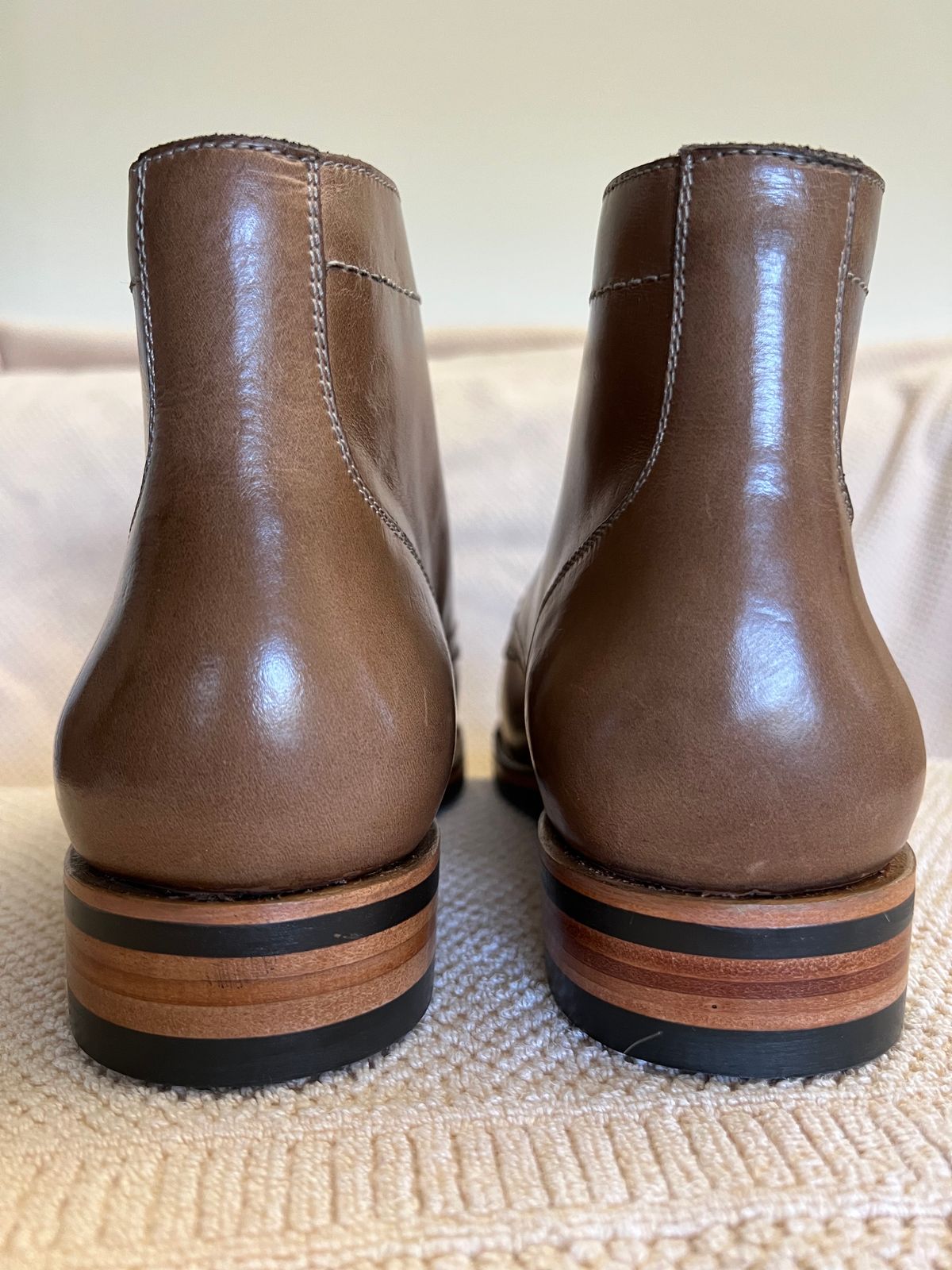 Photo by fieldlaf on October 1, 2023 of the Blkbrd Shoemaker Luchador Service Boot in Horween Natural Chromexcel.