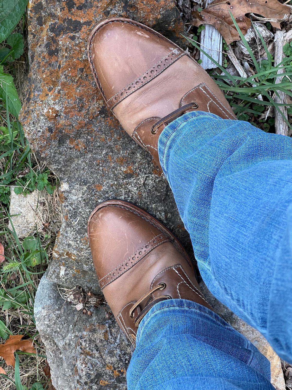 Photo by fieldlaf on October 7, 2023 of the Blkbrd Shoemaker Luchador Service Boot in Horween Natural Chromexcel.