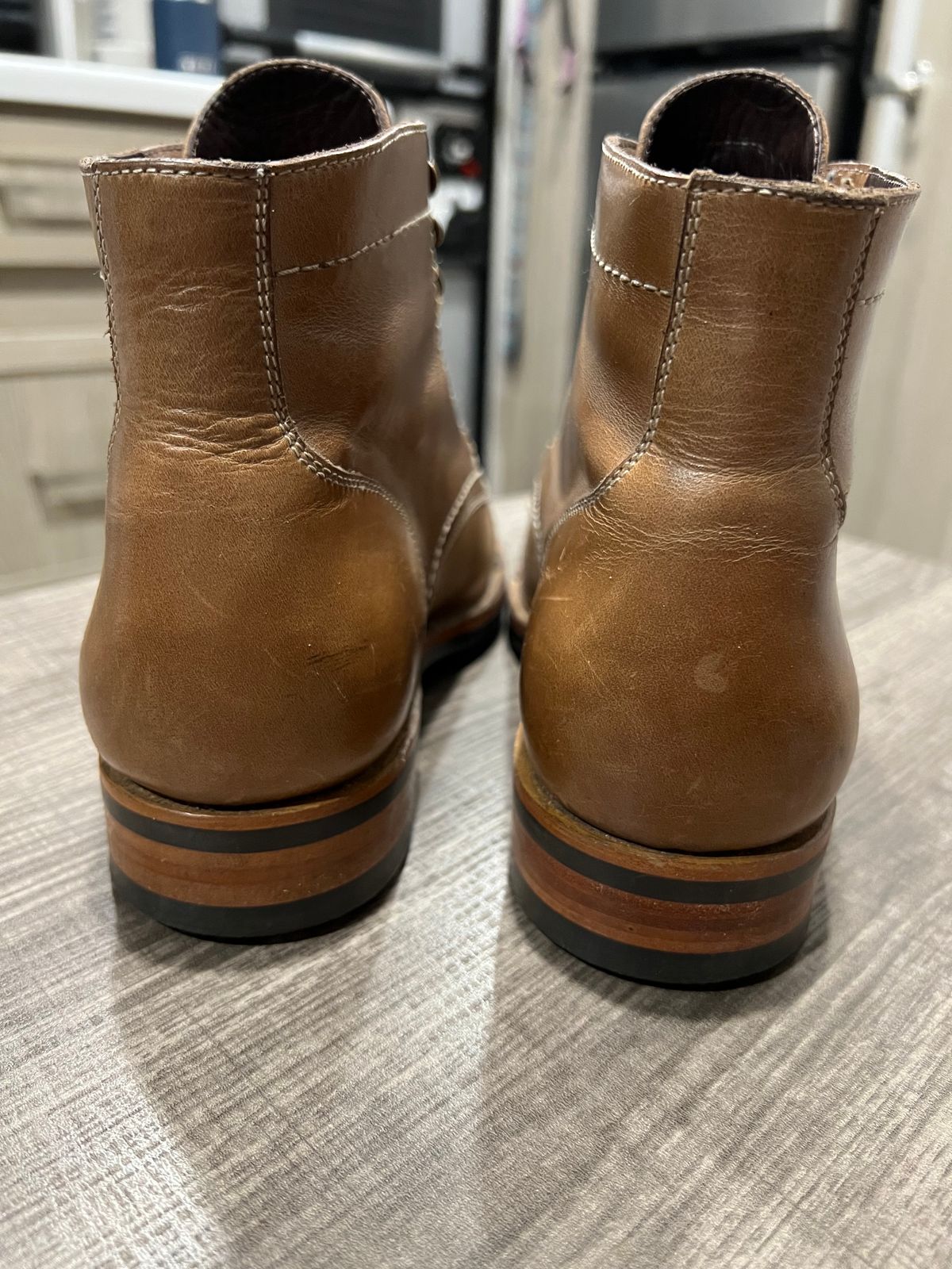 Photo by fieldlaf on November 2, 2023 of the Blkbrd Shoemaker Luchador Service Boot in Horween Natural Chromexcel.
