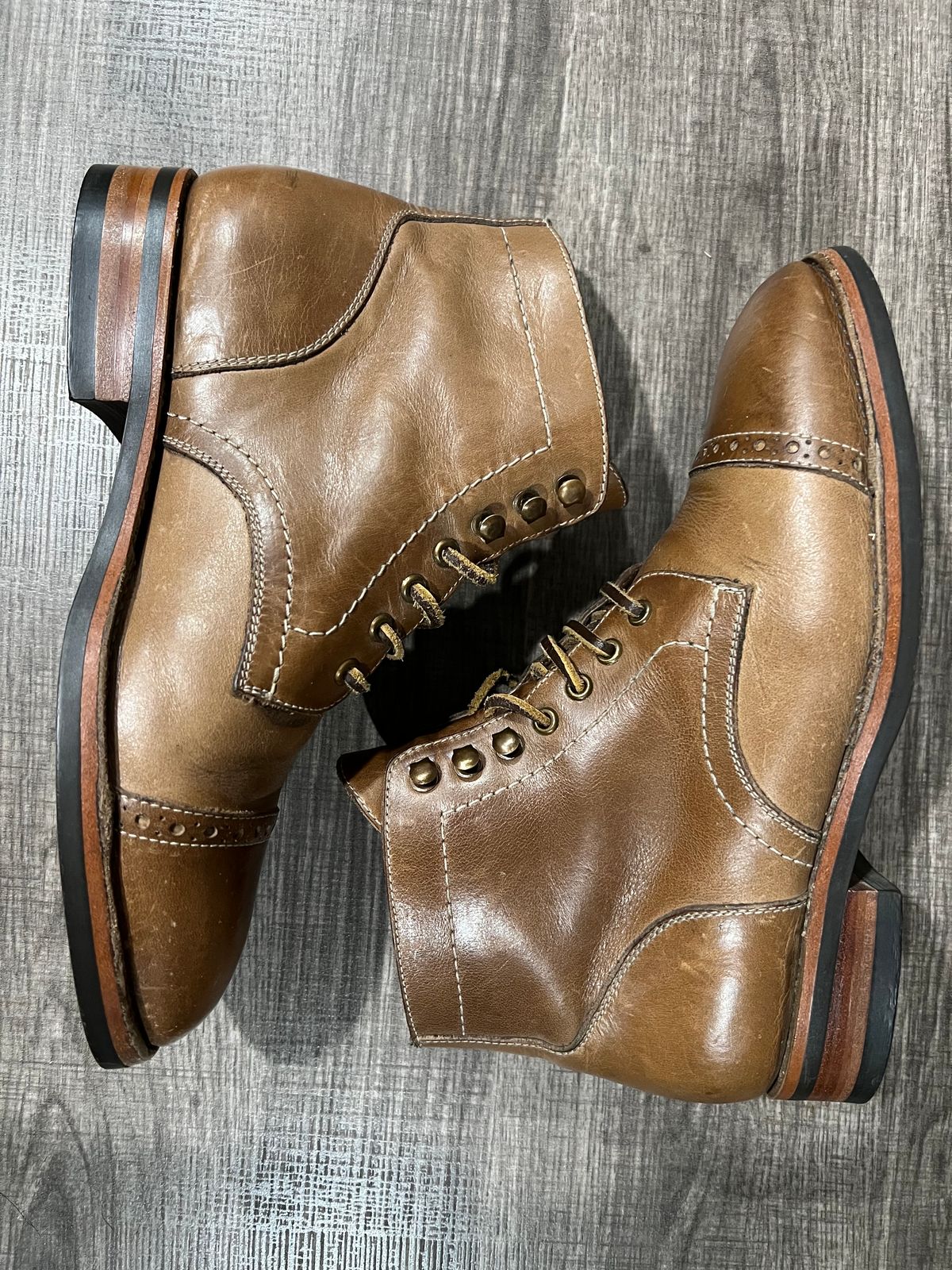 Photo by fieldlaf on November 2, 2023 of the Blkbrd Shoemaker Luchador Service Boot in Horween Natural Chromexcel.