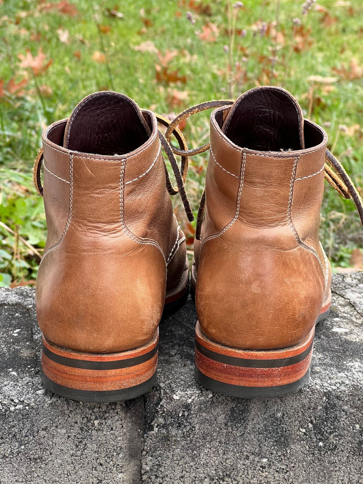 Photo by fieldlaf on December 4, 2023 of the Blkbrd Shoemaker Luchador Service Boot in Horween Natural Chromexcel.