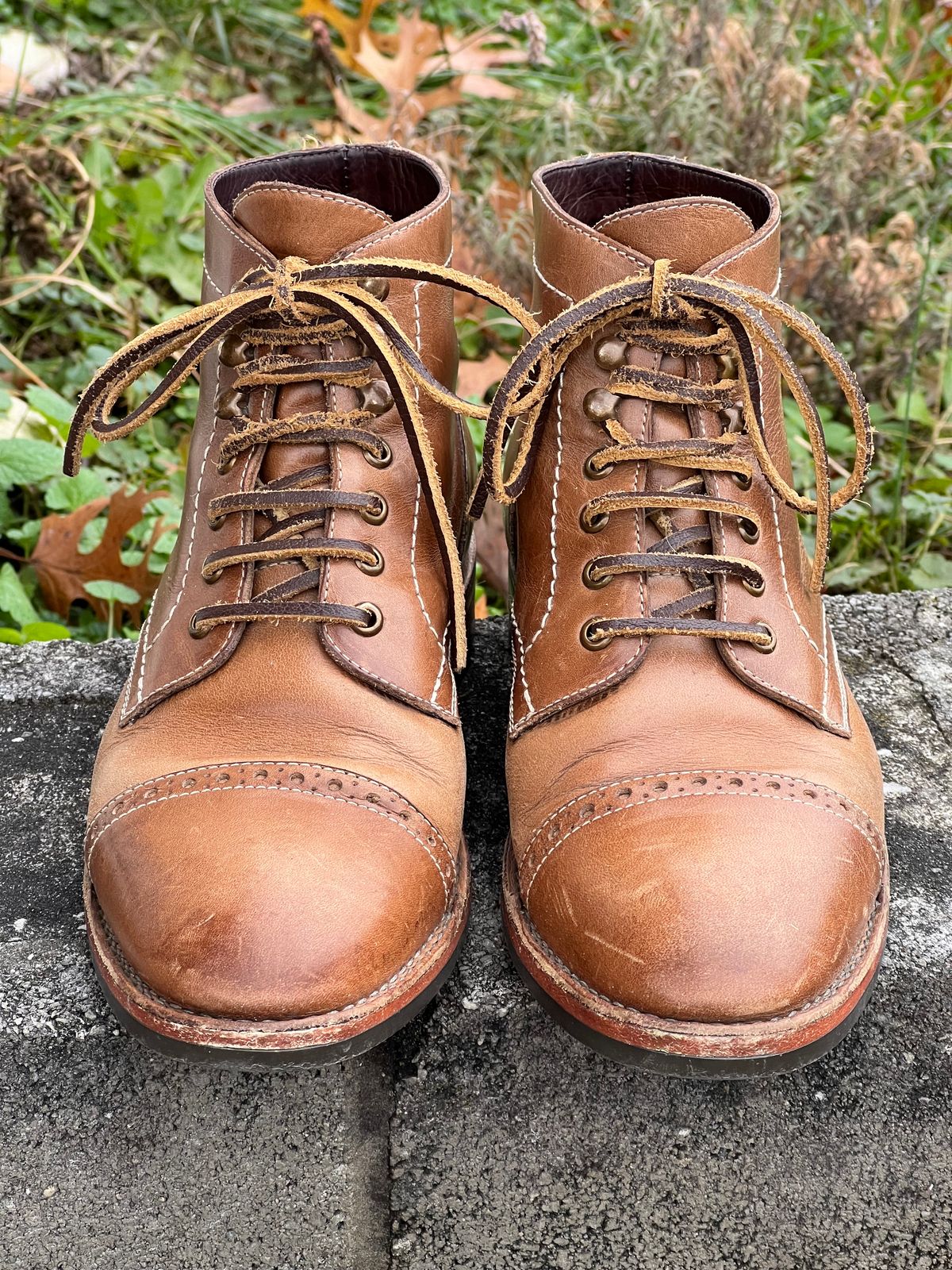 Photo by fieldlaf on December 4, 2023 of the Blkbrd Shoemaker Luchador Service Boot in Horween Natural Chromexcel.