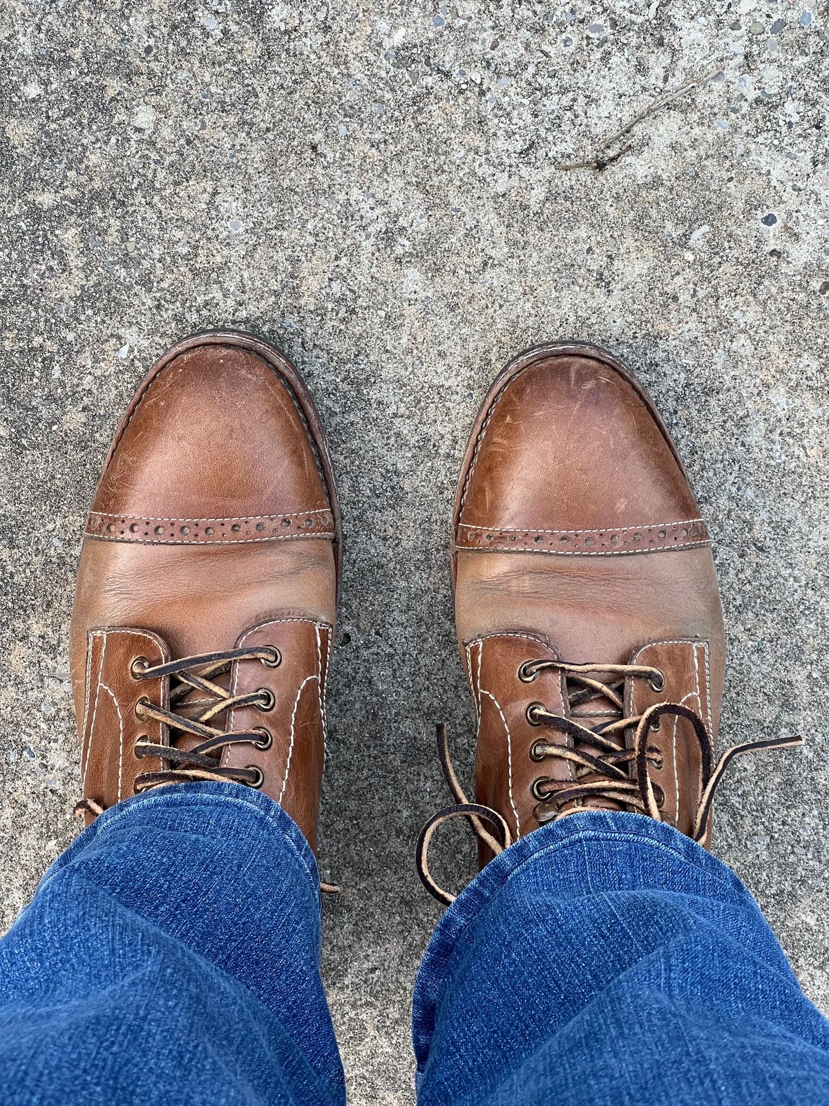 Photo by fieldlaf on December 15, 2023 of the Blkbrd Shoemaker Luchador Service Boot in Horween Natural Chromexcel.