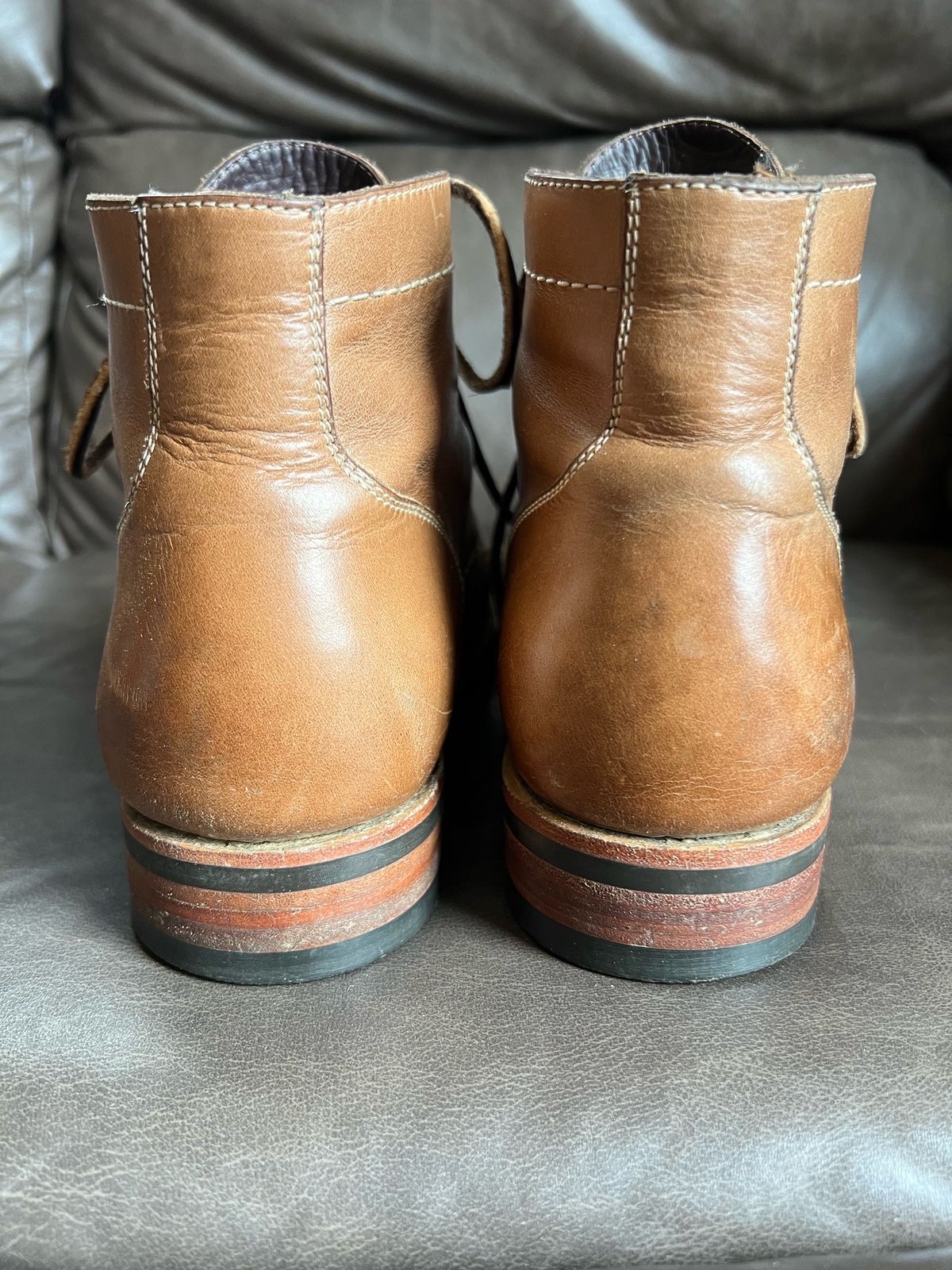 Photo by fieldlaf on January 1, 2024 of the Blkbrd Shoemaker Luchador Service Boot in Horween Natural Chromexcel.