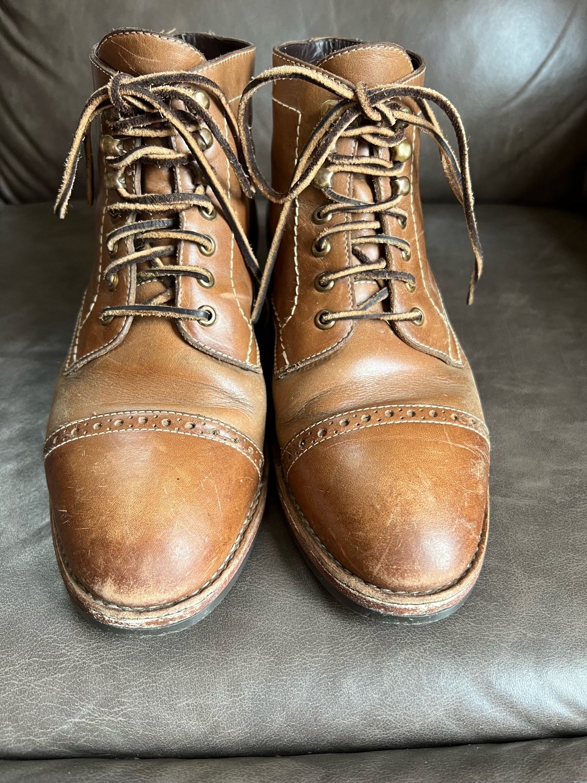 Photo by fieldlaf on January 1, 2024 of the Blkbrd Shoemaker Luchador Service Boot in Horween Natural Chromexcel.