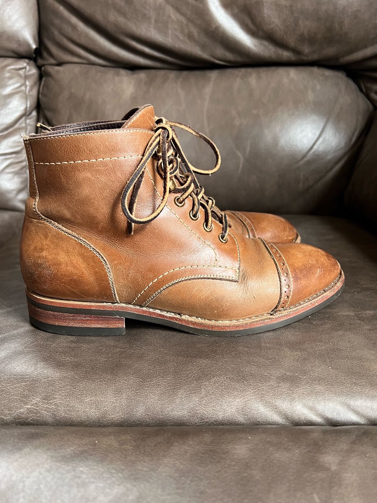 Photo by fieldlaf on January 1, 2024 of the Blkbrd Shoemaker Luchador Service Boot in Horween Natural Chromexcel.