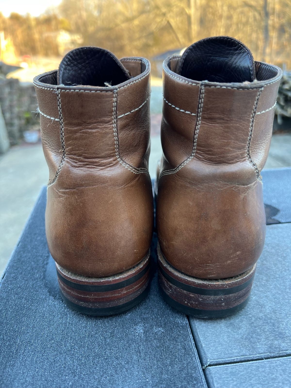 Photo by fieldlaf on February 4, 2024 of the Blkbrd Shoemaker Luchador Service Boot in Horween Natural Chromexcel.