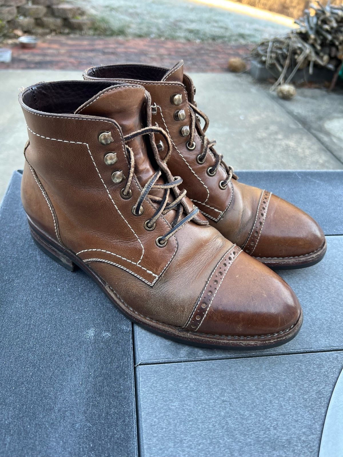 Photo by fieldlaf on February 4, 2024 of the Blkbrd Shoemaker Luchador Service Boot in Horween Natural Chromexcel.