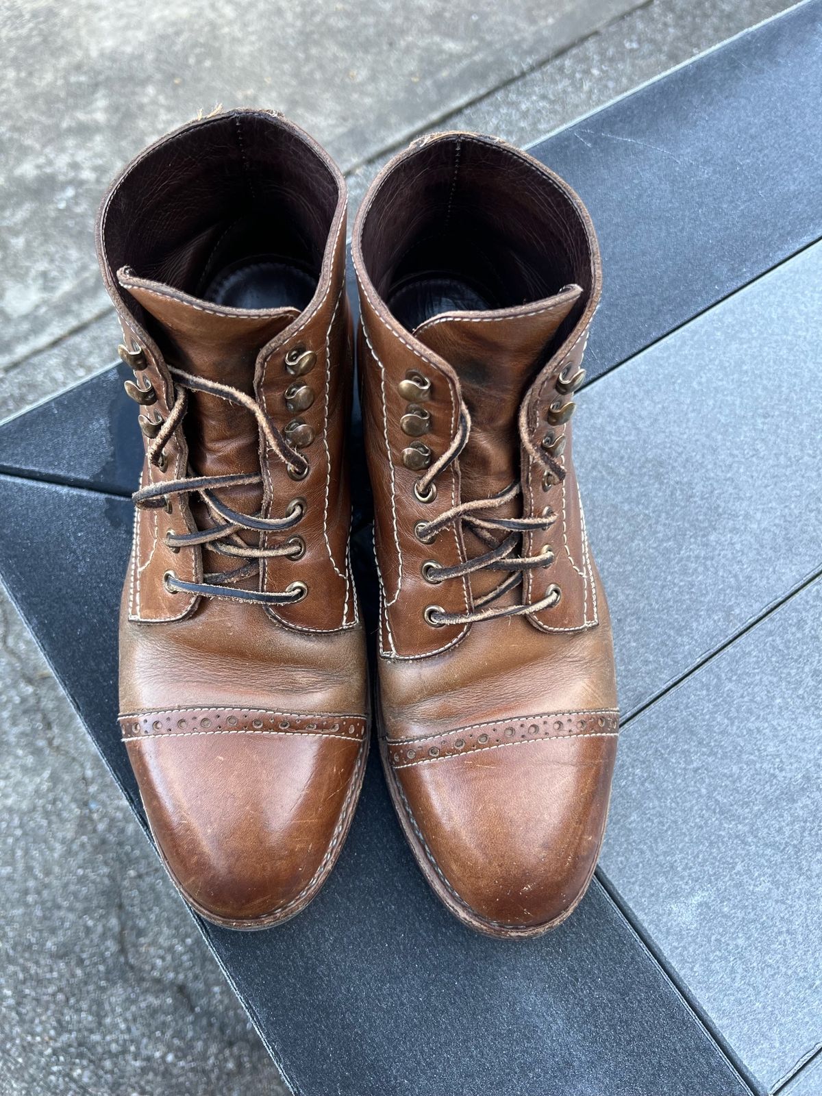 Photo by fieldlaf on February 4, 2024 of the Blkbrd Shoemaker Luchador Service Boot in Horween Natural Chromexcel.