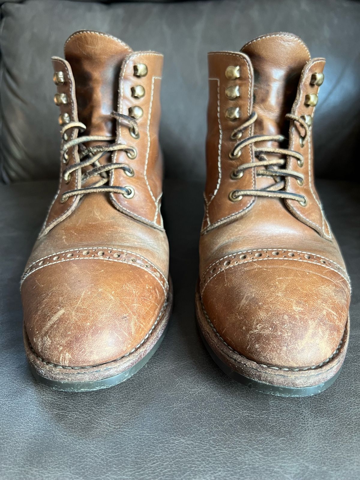 Photo by fieldlaf on March 2, 2024 of the Blkbrd Shoemaker Luchador Service Boot in Horween Natural Chromexcel.
