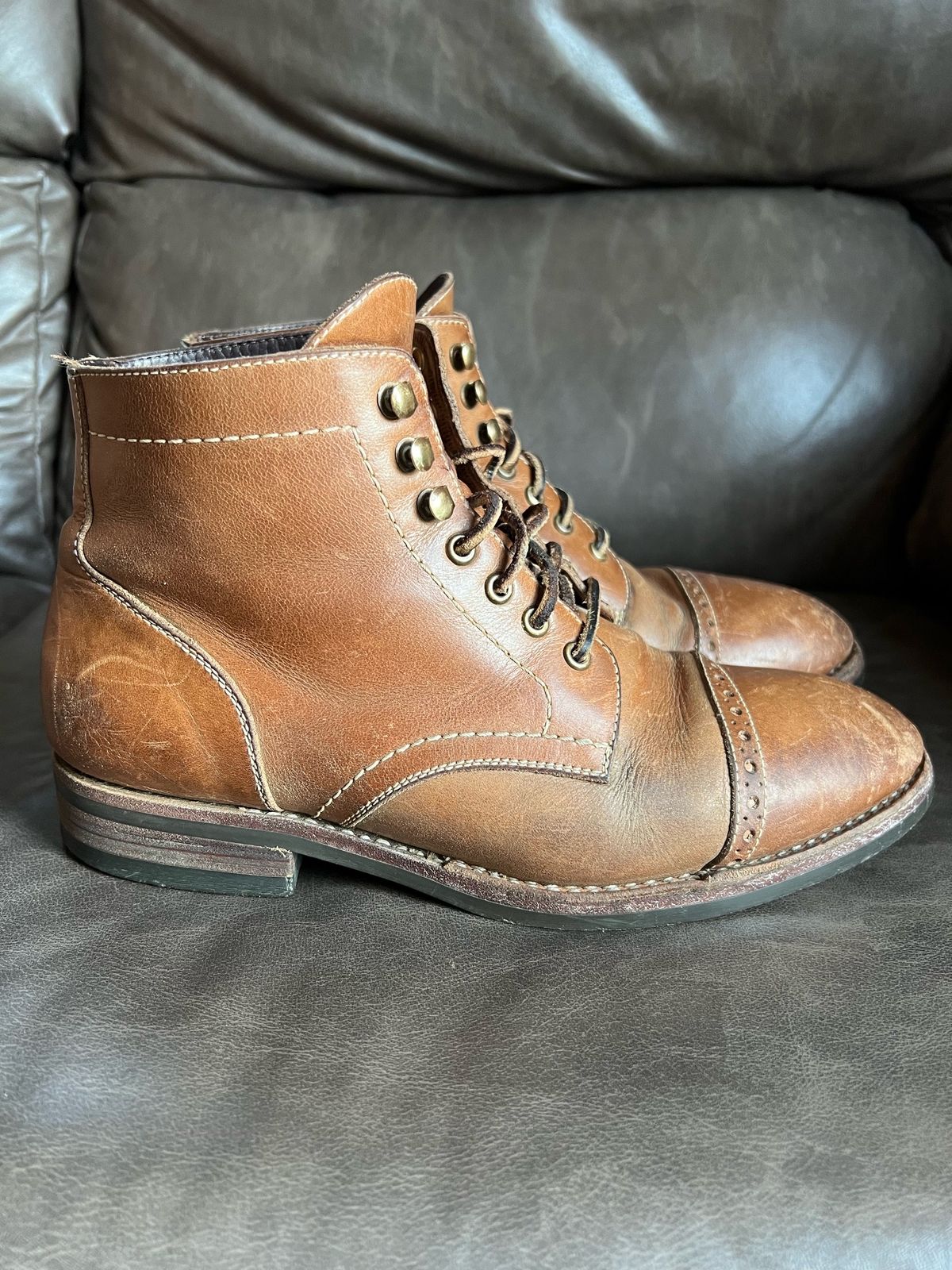Photo by fieldlaf on March 2, 2024 of the Blkbrd Shoemaker Luchador Service Boot in Horween Natural Chromexcel.