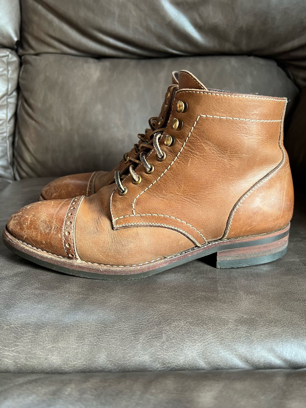 Photo by fieldlaf on March 2, 2024 of the Blkbrd Shoemaker Luchador Service Boot in Horween Natural Chromexcel.